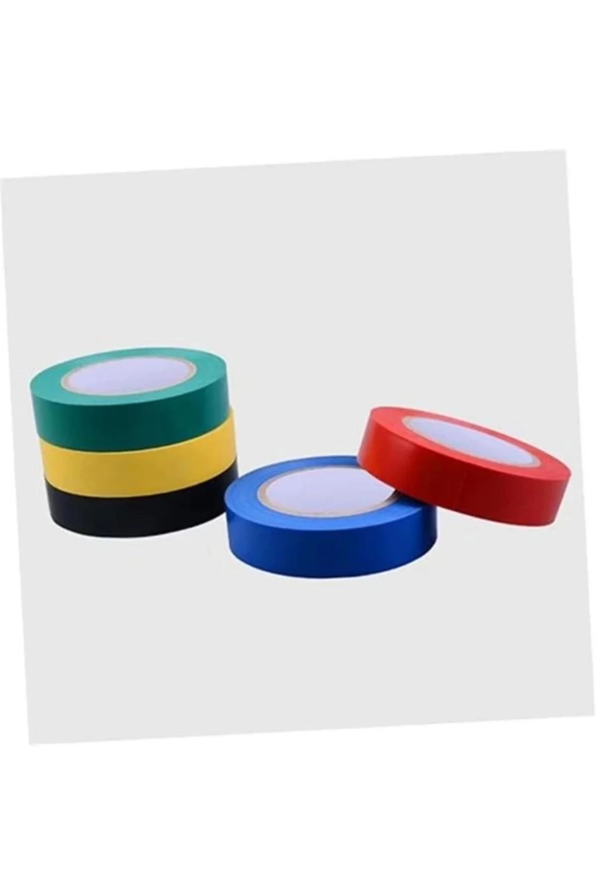 5 Adet Elektrik Bandı,Pvc Bant,10 Metre (Renkli)