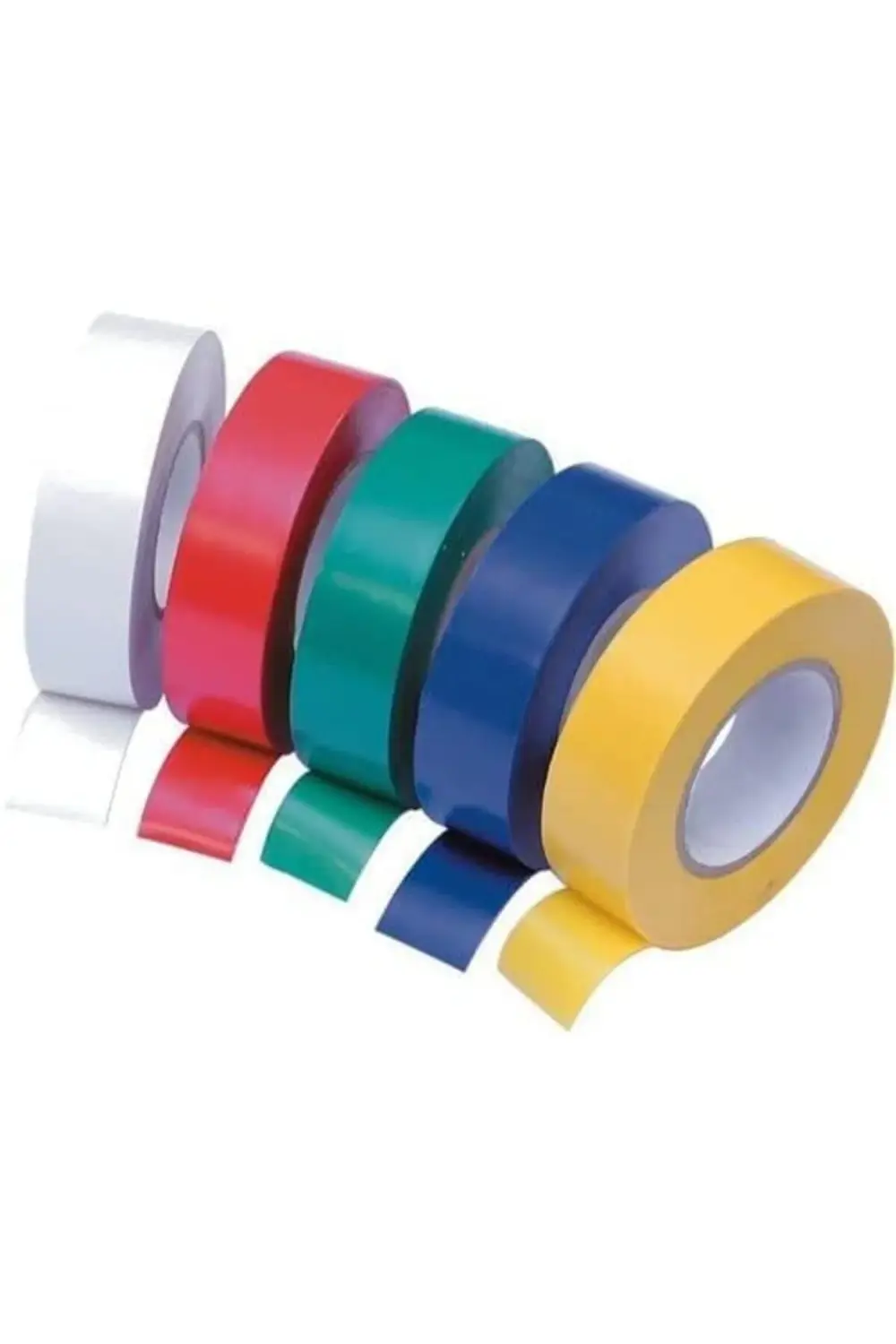 5 Adet Elektrik Bandı,Pvc,10 Metre (Renkli) 1178367