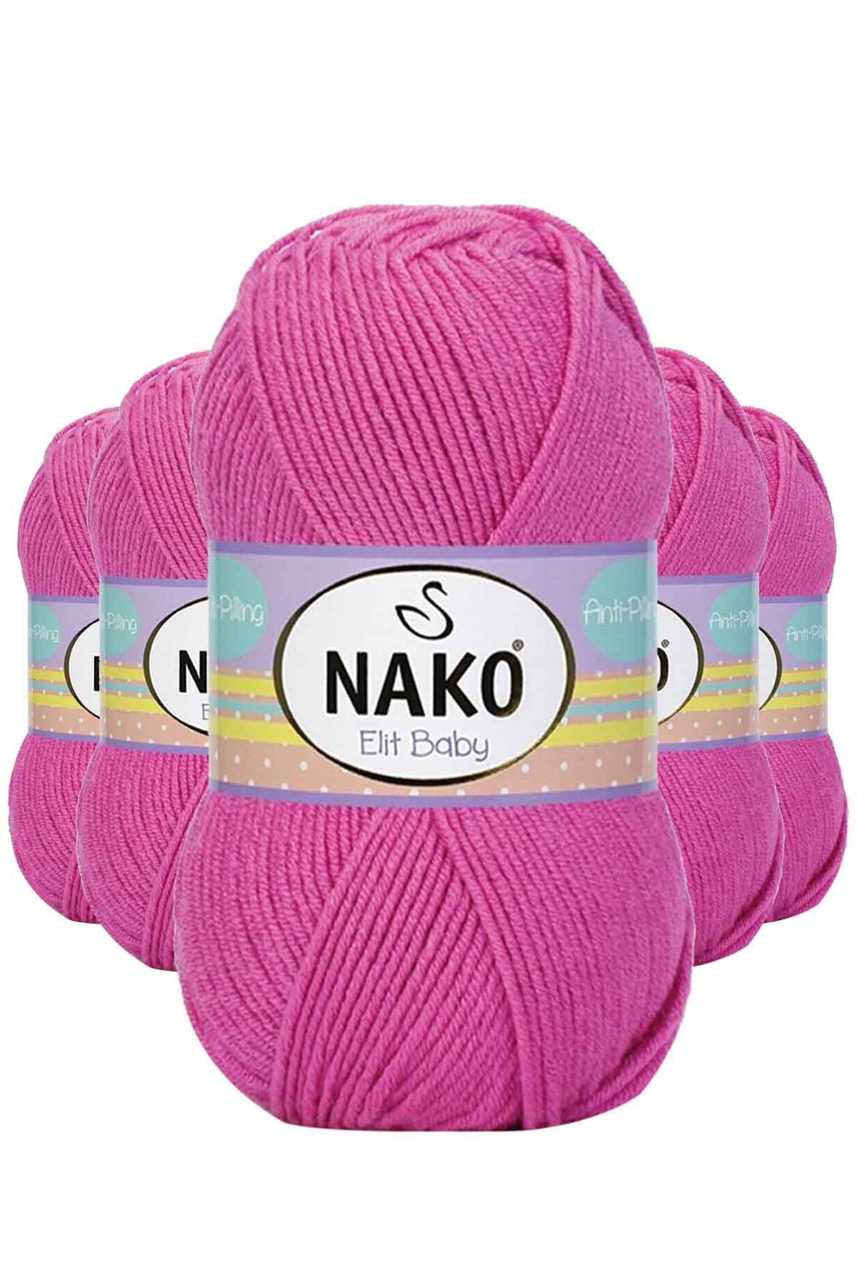 5 Adet Elite Baby El Örgü İpi Tüylenmeyen Bebek Yünü Çöl Gülü 527