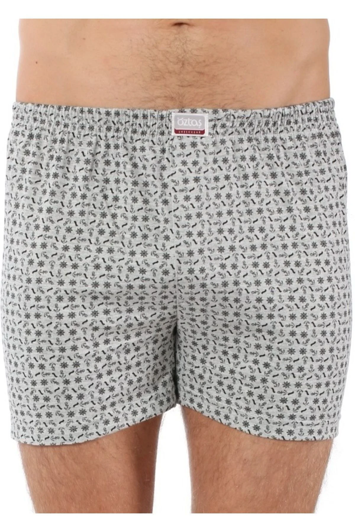5 Adet Erkek Desenli Penye Boxer