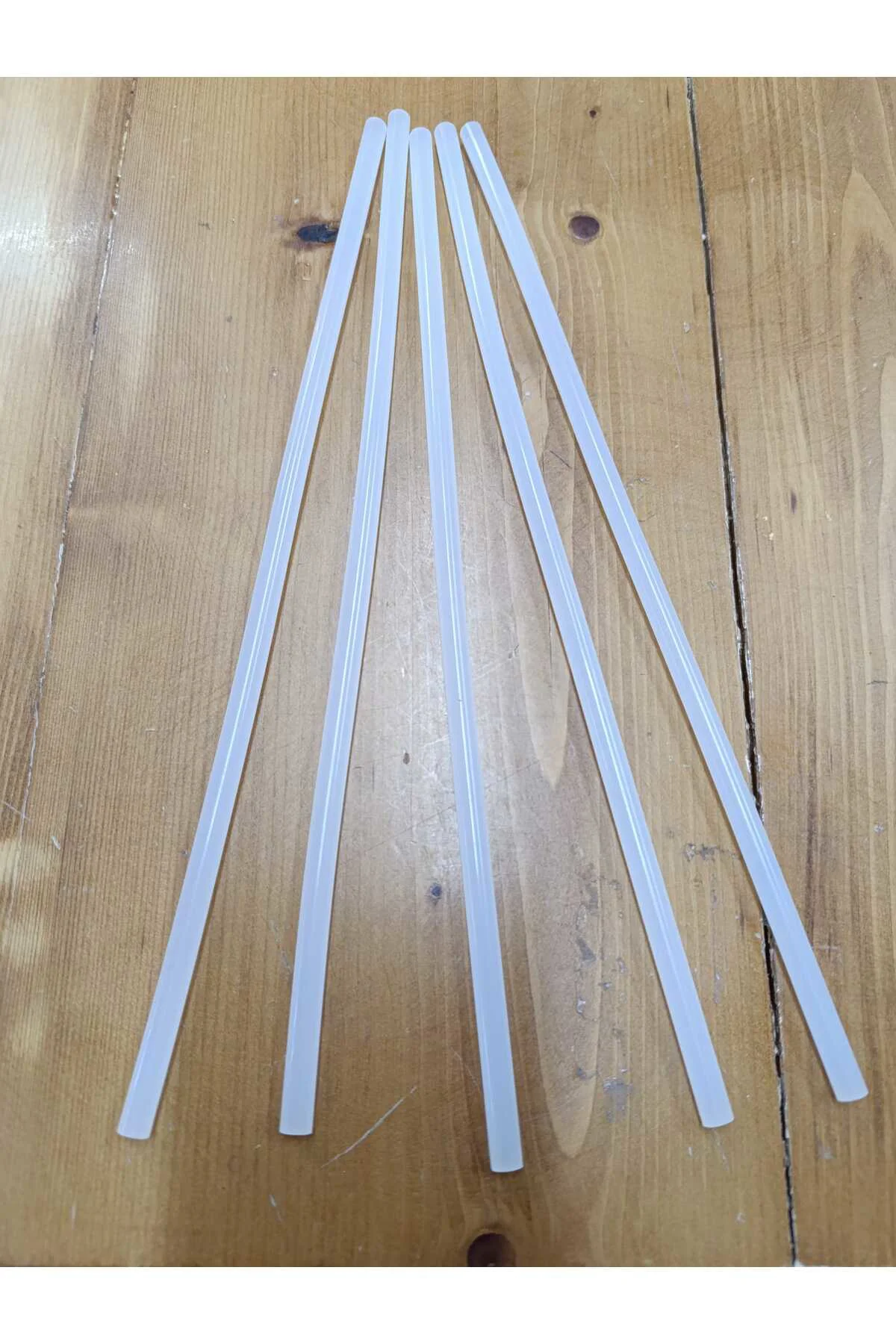 5 Adet - İnce Mum Ambalaj Çubuk Sıcak Silikon Hobi Süs Hediyelik 