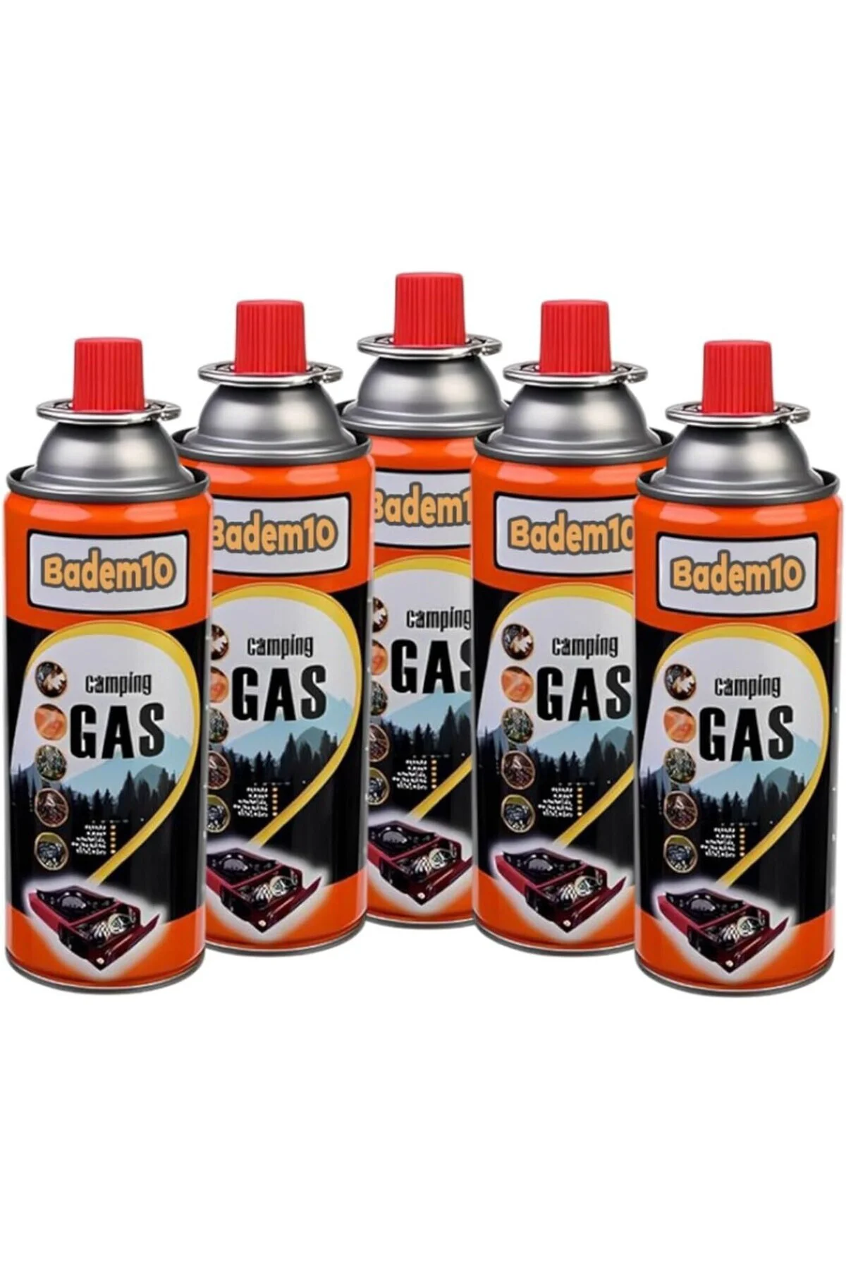 5 ADET Kamp Gazı Bütan Propan Gaz Tüpü Portatif Ocak Kartuşu Tek 