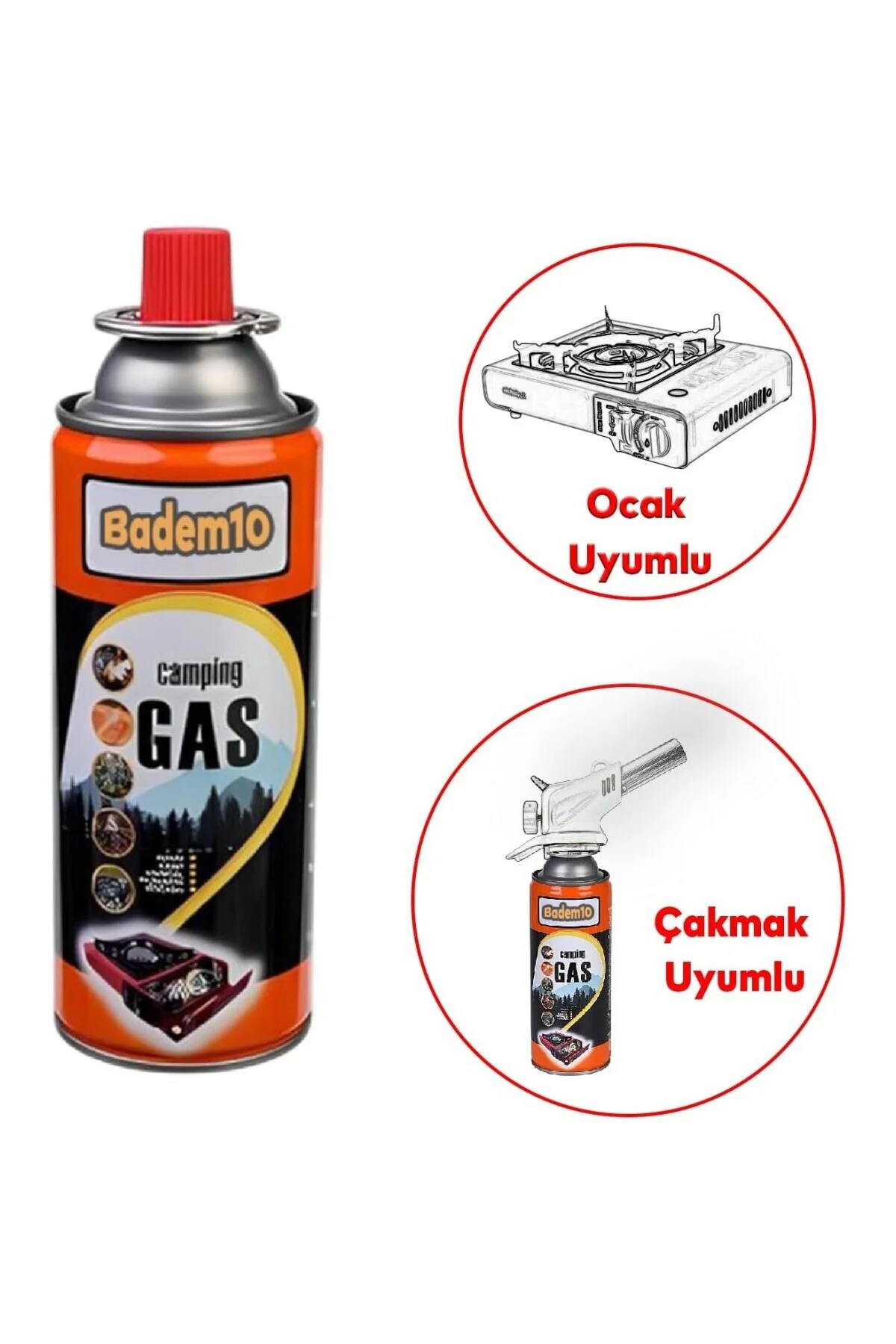 5 ADET Kamp Gazı Bütan Propan Gaz Tüpü Portatif Ocak Kartuşu Tek 