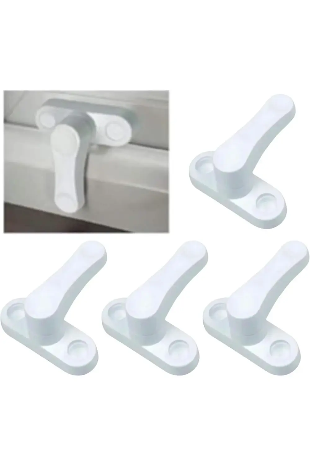 5 Adet Kapı Pencere Hırsız Çocuk Emniyet Kilidi Mandalı Pvc Çekme