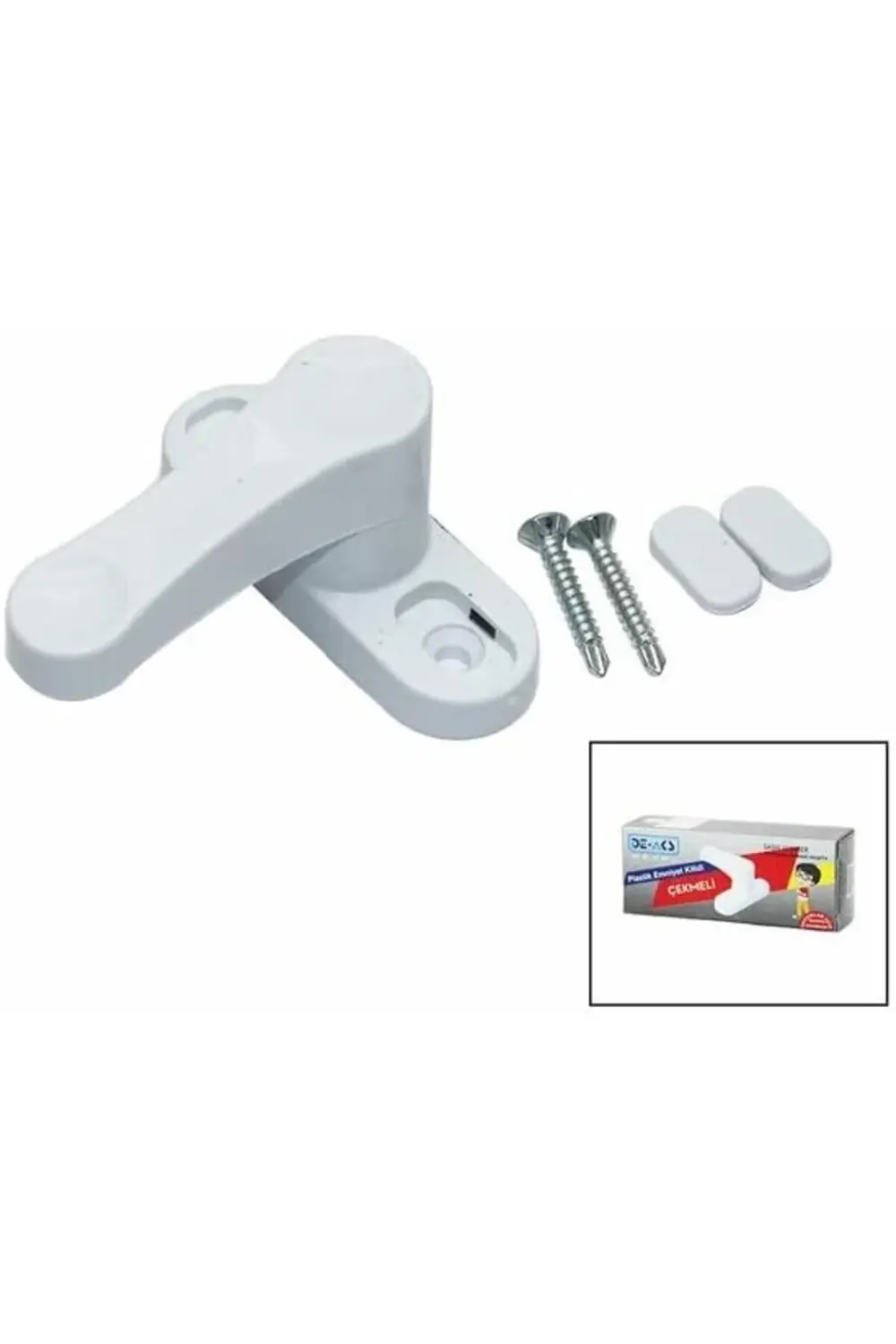 5 Adet Kapı Pencere Hırsız Çocuk Emniyet Kilidi Mandalı Pvc Çekme