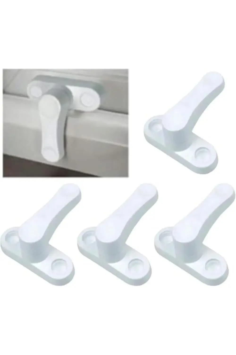 5 Adet Kapı Pencere Hırsız Çocuk Emniyet Kilidi Mandalı Pvc Çekme