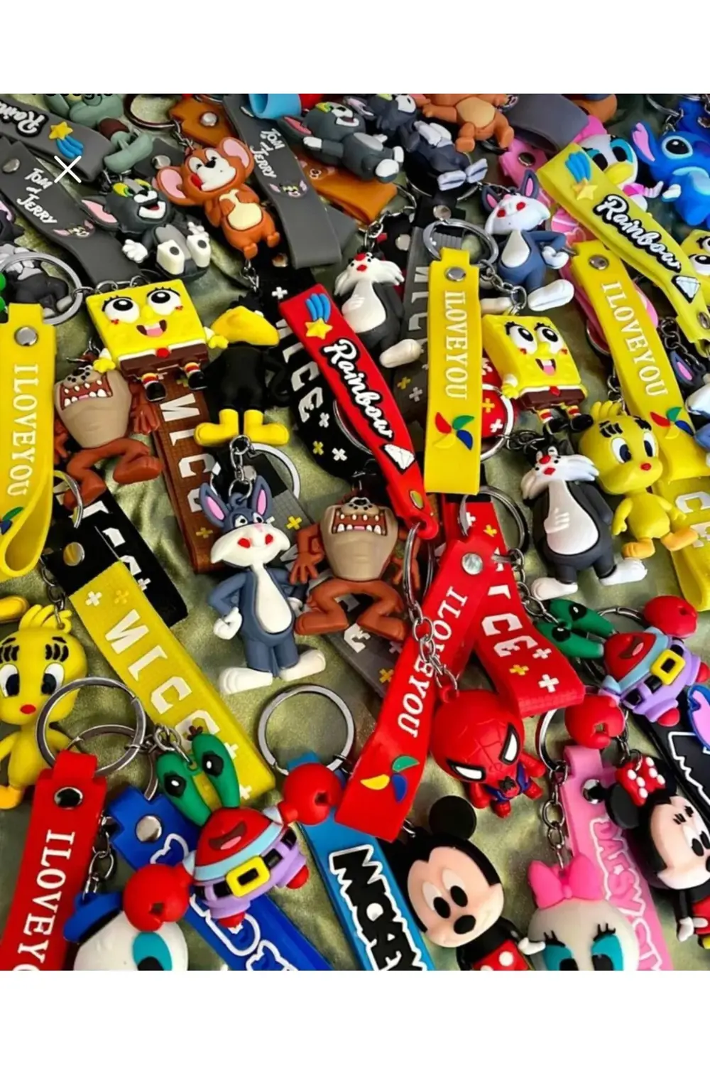 5 adet karışık figürlü lux buyuk boy silikon anahtarlık