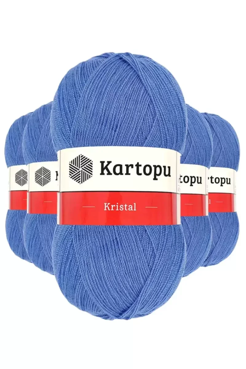 5 Adet Kristal Çift Katlı El Örgü Lif İpi Koyu Mavi K535 5 Adet Kristal Çift Katlı El Örgü Lif İpi Koyu Mavi K535