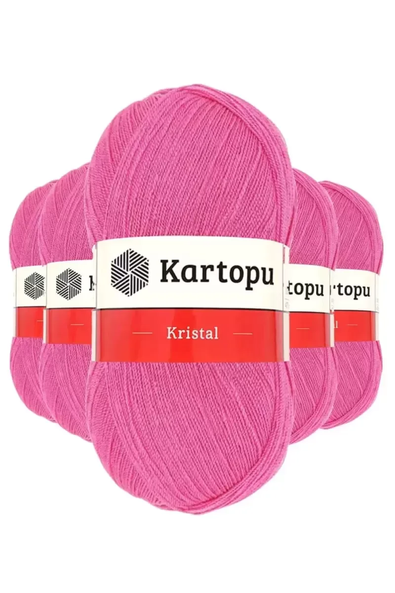 5 Adet Kristal Çift Katlı El Örgü Lif İpi Şeker Pembe K772 - kart 5 Adet Kristal Çift Katlı El Örgü Lif İpi Şeker Pembe K772 - kart