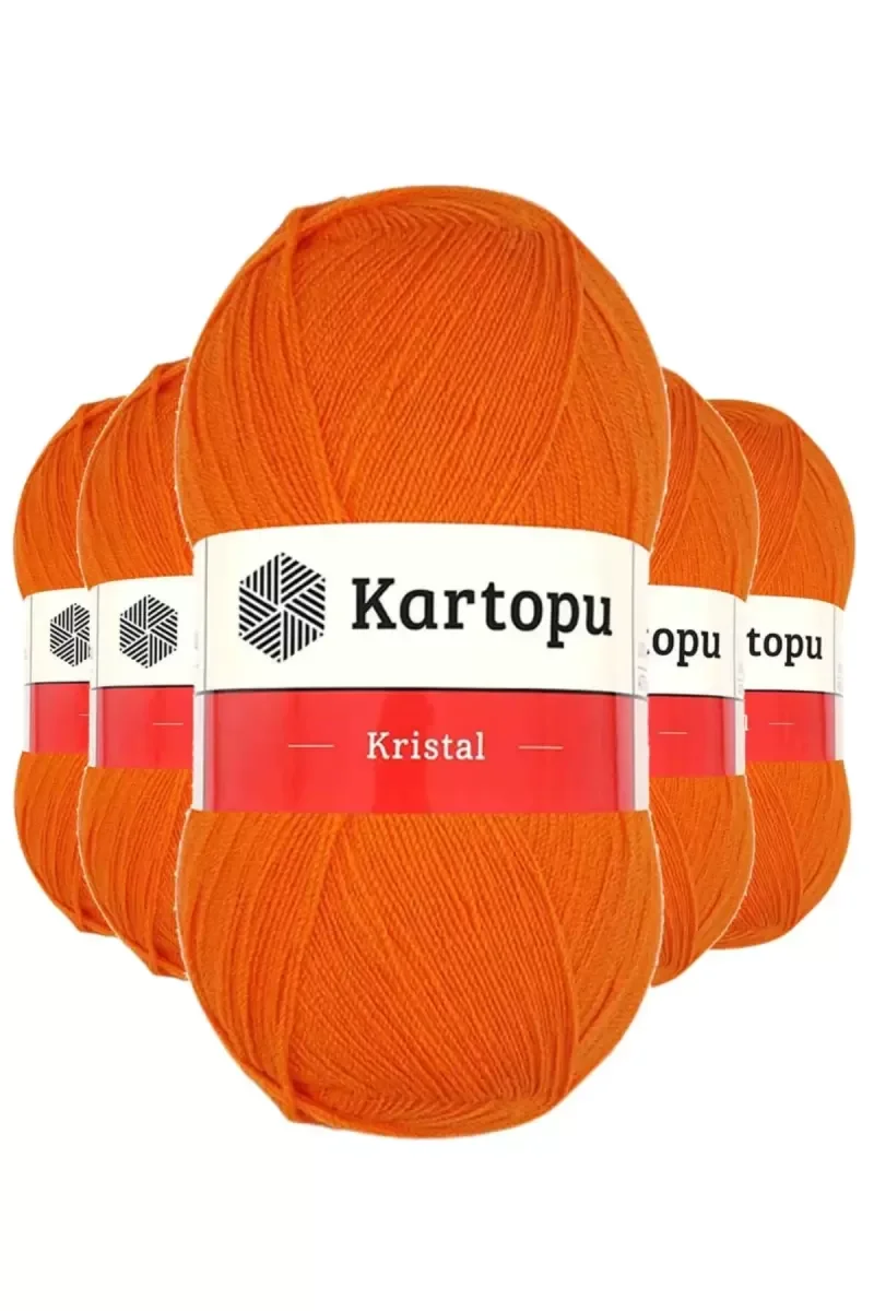5 Adet Kristal Çift Katlı El Örgü Lif İpi Turuncu K210 5 Adet Kristal Çift Katlı El Örgü Lif İpi Turuncu K210
