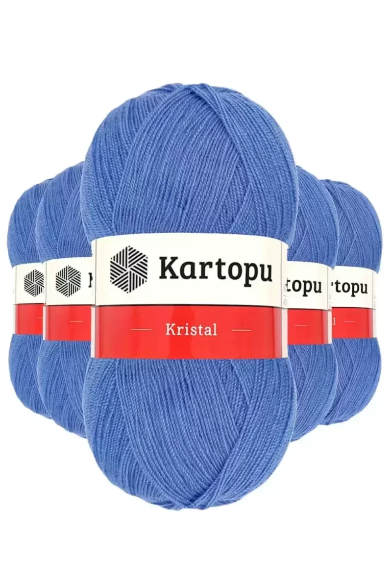 5 Adet Kristal Çift Katlı El Örgü Lif İpi Koyu Mavi K535 - kartop 5 Adet Kristal Çift Katlı El Örgü Lif İpi Koyu Mavi K535 - kartop