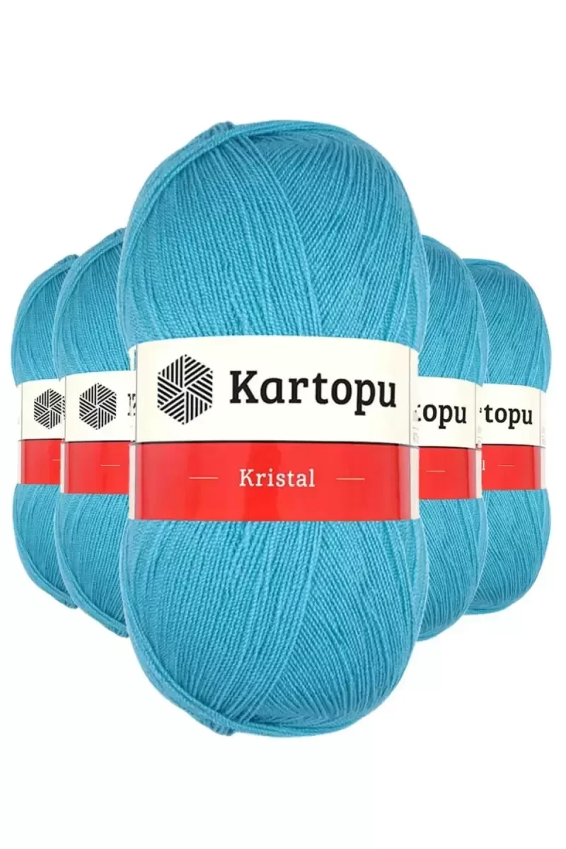 5 Adet Kristal Çift Katlı El Örgü Lif İpi Turkuaz K515 - kartopu 5 Adet Kristal Çift Katlı El Örgü Lif İpi Turkuaz K515 - kartopu