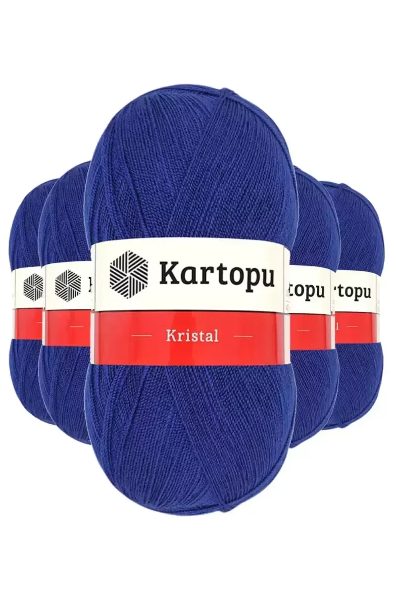 5 Adet Kristal Çift Katlı El Örgü Lif İpi Lacivert K627 - kartopu 5 Adet Kristal Çift Katlı El Örgü Lif İpi Lacivert K627 - kartopu