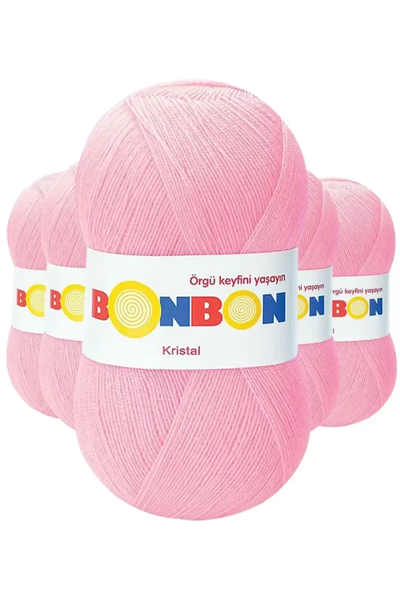 5 Adet Kristal El Örgü Lif İpi Şeker Pembe 98588 5 Adet Kristal El Örgü Lif İpi Şeker Pembe 98588