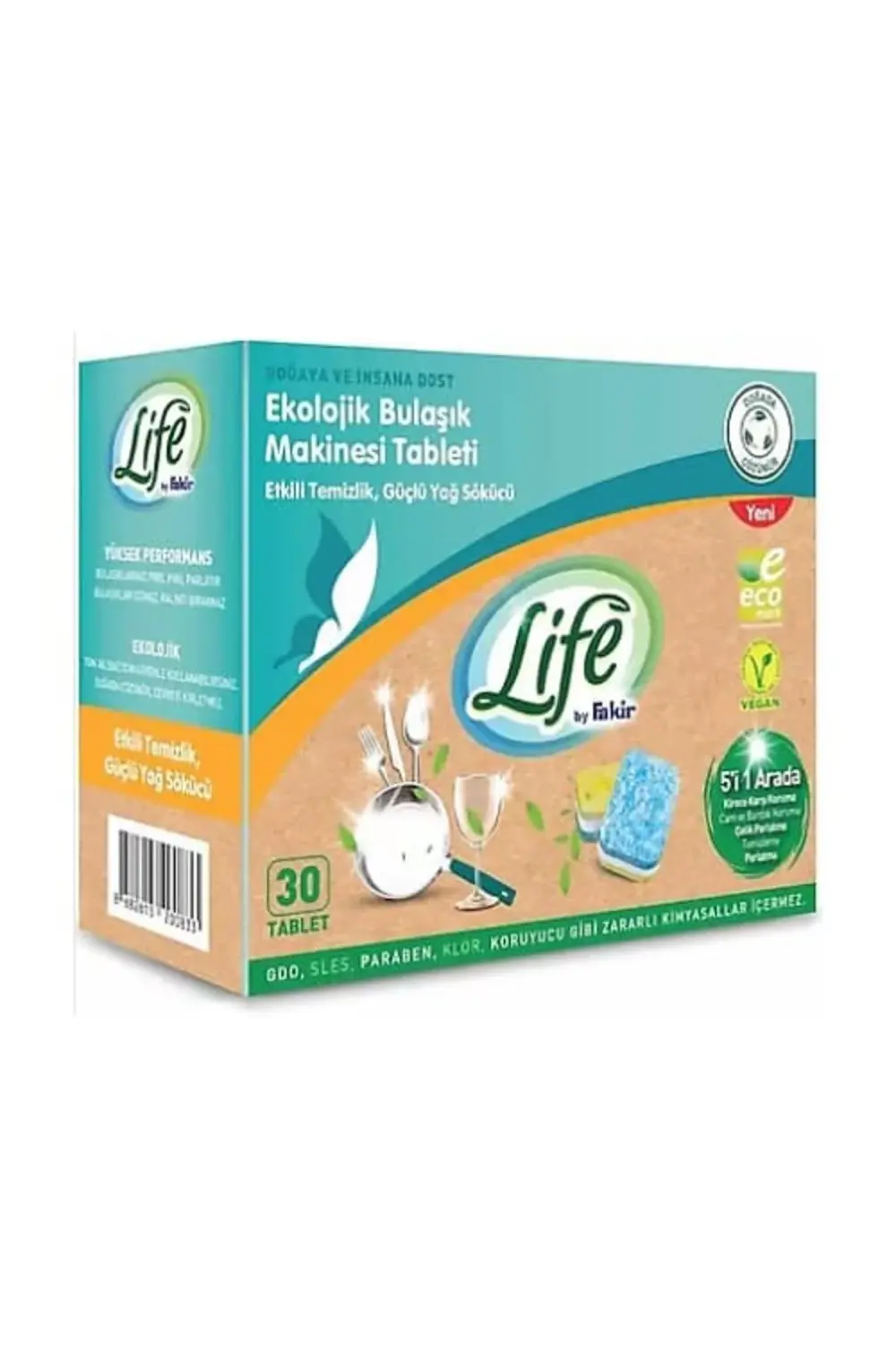 5 ADET Life By Ekolojik Bulaşık Makinesi Tableti 30lu