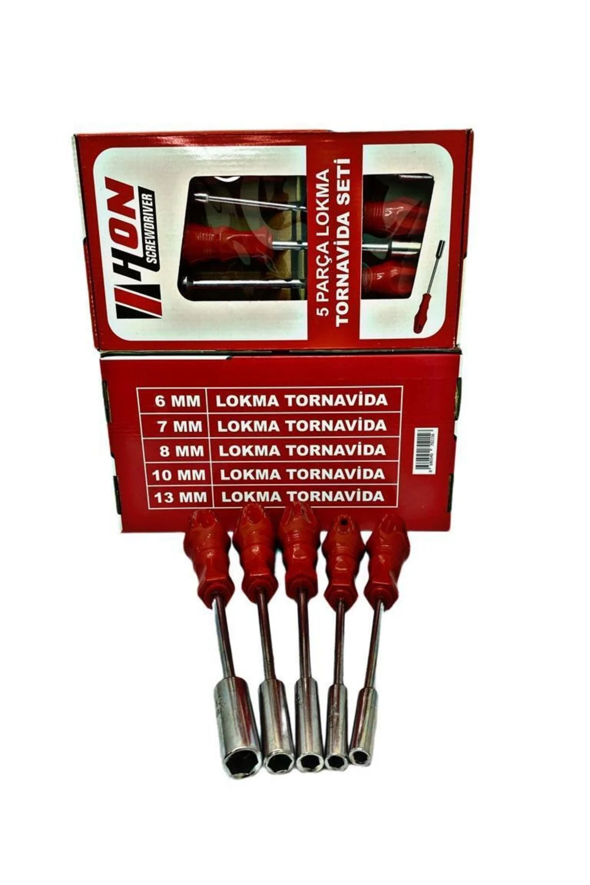 5 Adet Lokma Anahtar Tornida 6/7/8/10/13/mm Metal Altıgen