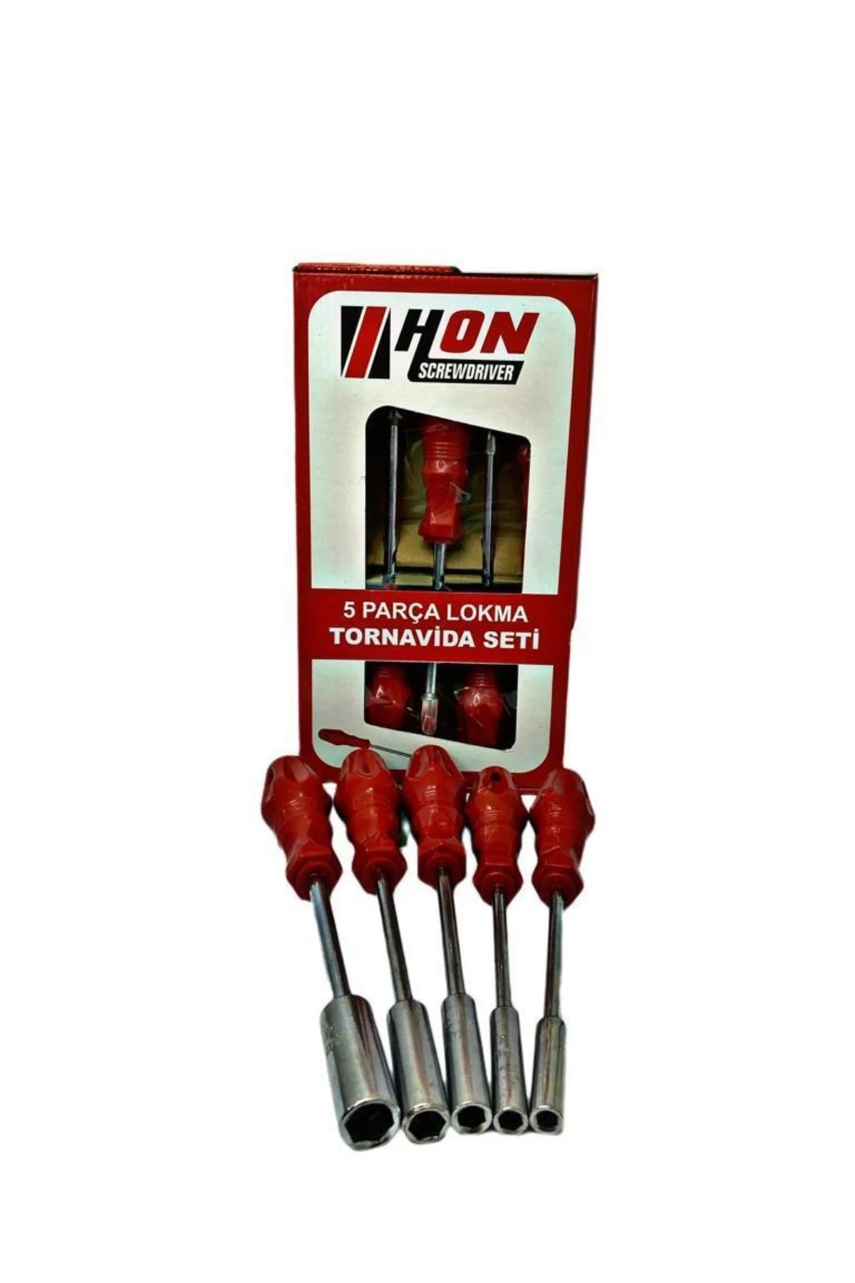 5 Adet Lokma Anahtar Tornida 6/7/8/10/13/mm Metal Altıgen