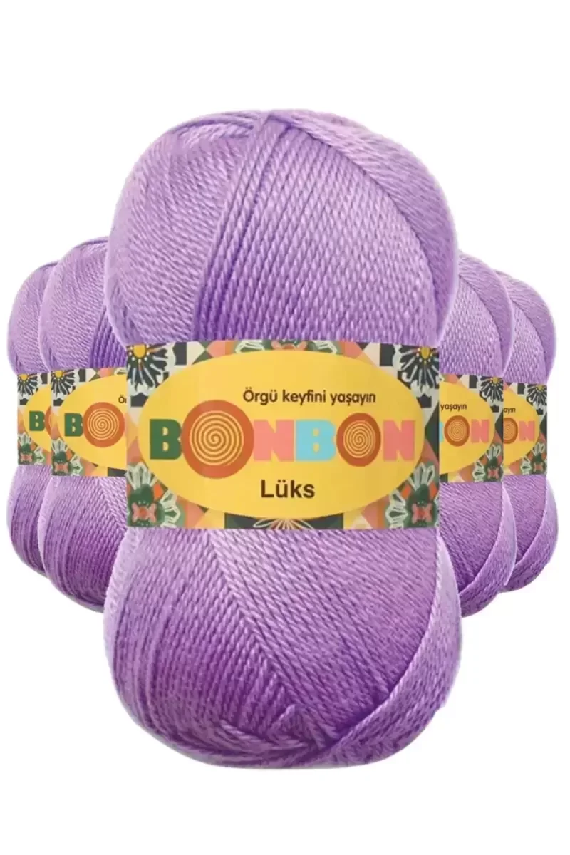 5 Adet Lüks Patik İpi Yünü Lila 98275 - bonbon mudanis 5 Adet Lüks Patik İpi Yünü Lila 98275 - bonbon mudanis