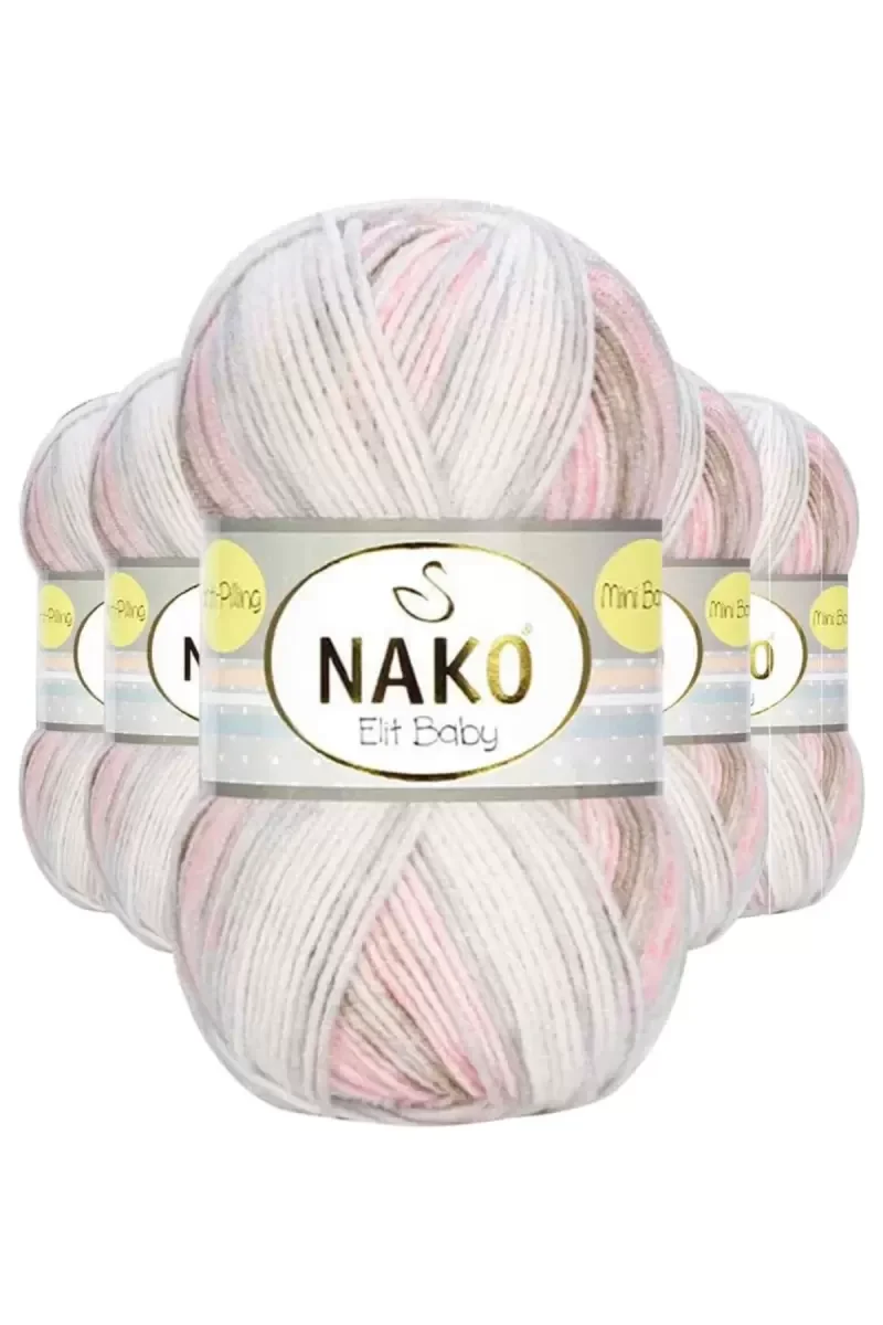 5 Adet Mini Batik Bebe El Örgü İpi Kahveli Pembe 32463 5 Adet Mini Batik Bebe El Örgü İpi Kahveli Pembe 32463