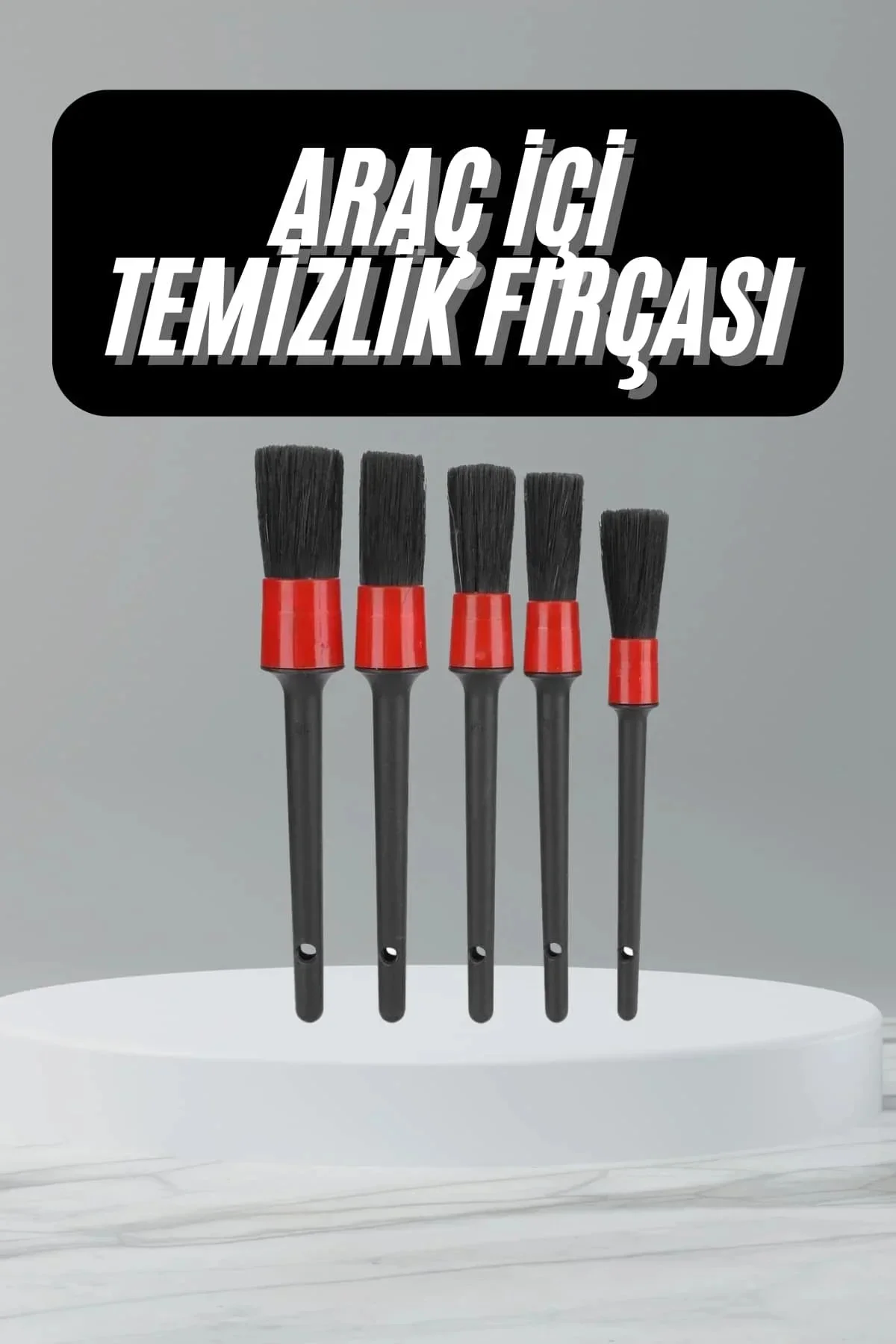 5 Adet Oto Detaylı Tezleyici Araç İçi Tezlik Fırça Seti Koltuk Döşeme Kapı Toz Alma Fırçası
