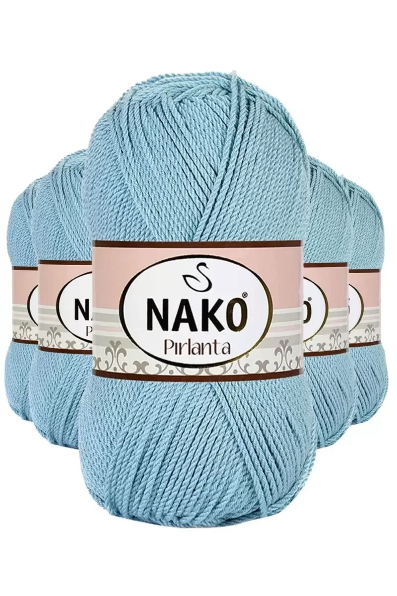 5 Adet Pırlanta Amigurumi El Örgü İpi Yünü Azur 10482