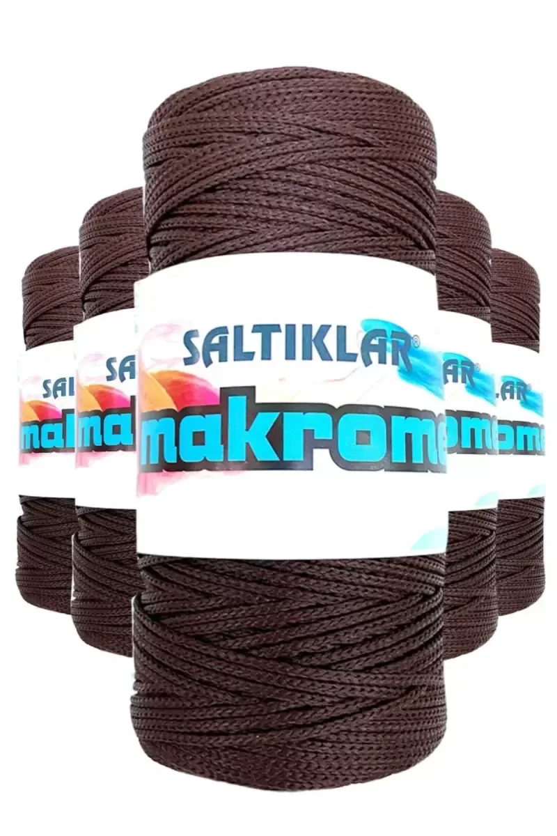 5 Adet Polyester Makrome İpi 2070 Kahve 100 gr 5 Adet Polyester Makrome İpi 2070 Kahve 100 gr