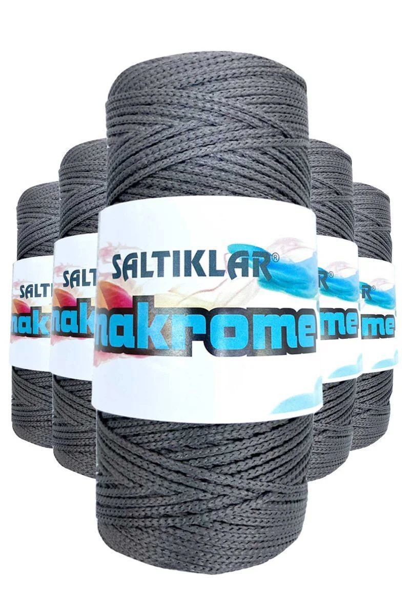 5 Adet Polyester Makrome İpi 420 Koyu Gri – 100 Gr Aksesuar Örgü İpi Fiyatı, Yorumları ve Özellikleri