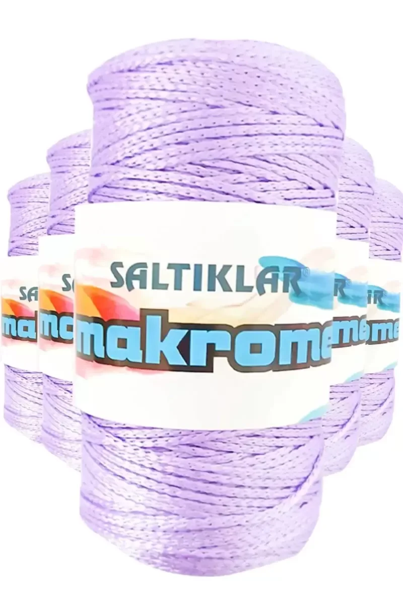 5 Adet Polyester Makrome İpi 3200 Lila 100 gr 5 Adet Polyester Makrome İpi 3200 Lila 100 gr
