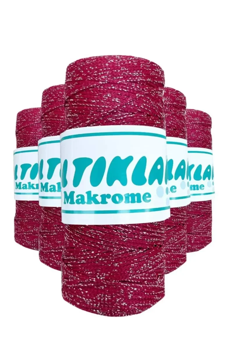 5 Adet Polyester Simli Makrome İpi SG-1845 5 Adet Polyester Simli Makrome İpi SG-1845