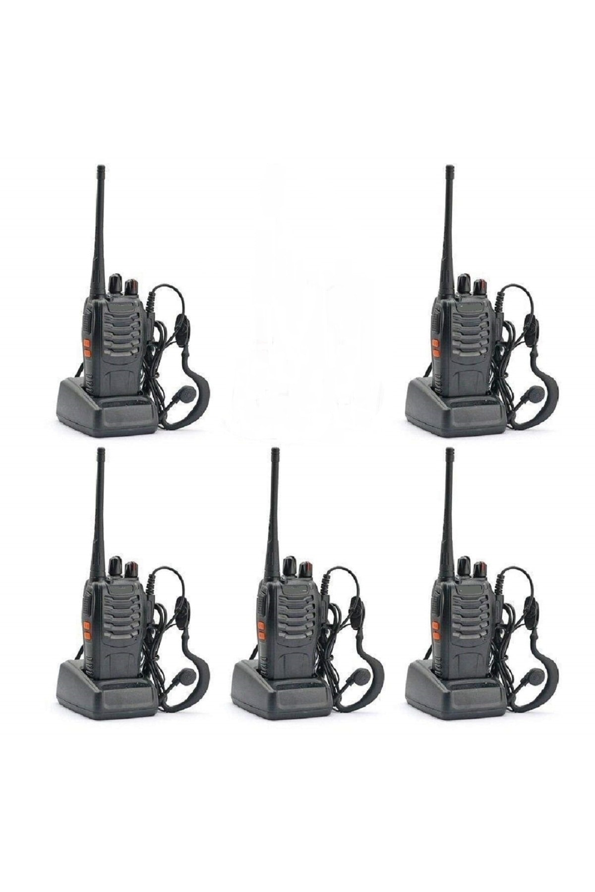 5 Adet Satış Pazarlama Mağaza Depo Haberleşme Telsiz Seti Kulaklı