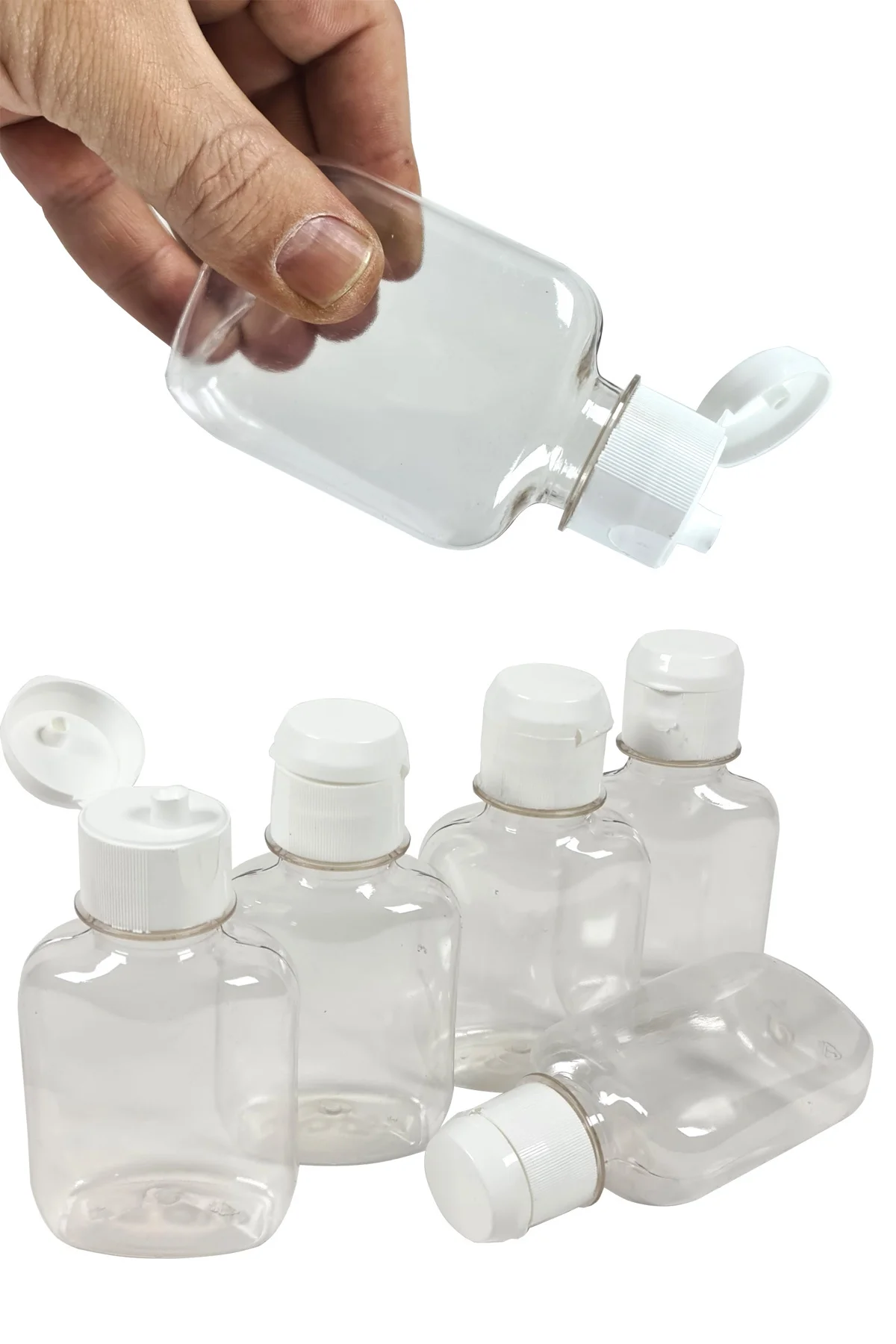 5 Adet Seyahat Şişesi Seti Losyon Kolonya Şampuan Şişesi 110ml x 