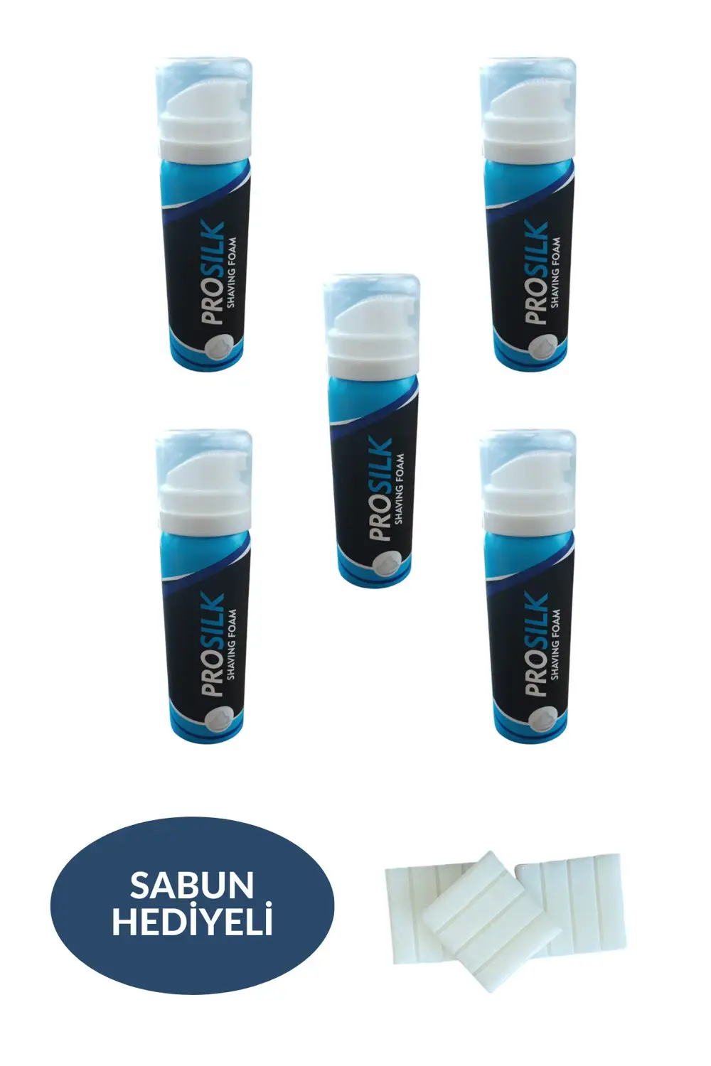 5 Adet Seyehat Boy Traş Köpüğü 50 ML + 3 Adet Mini Sabun Hediye