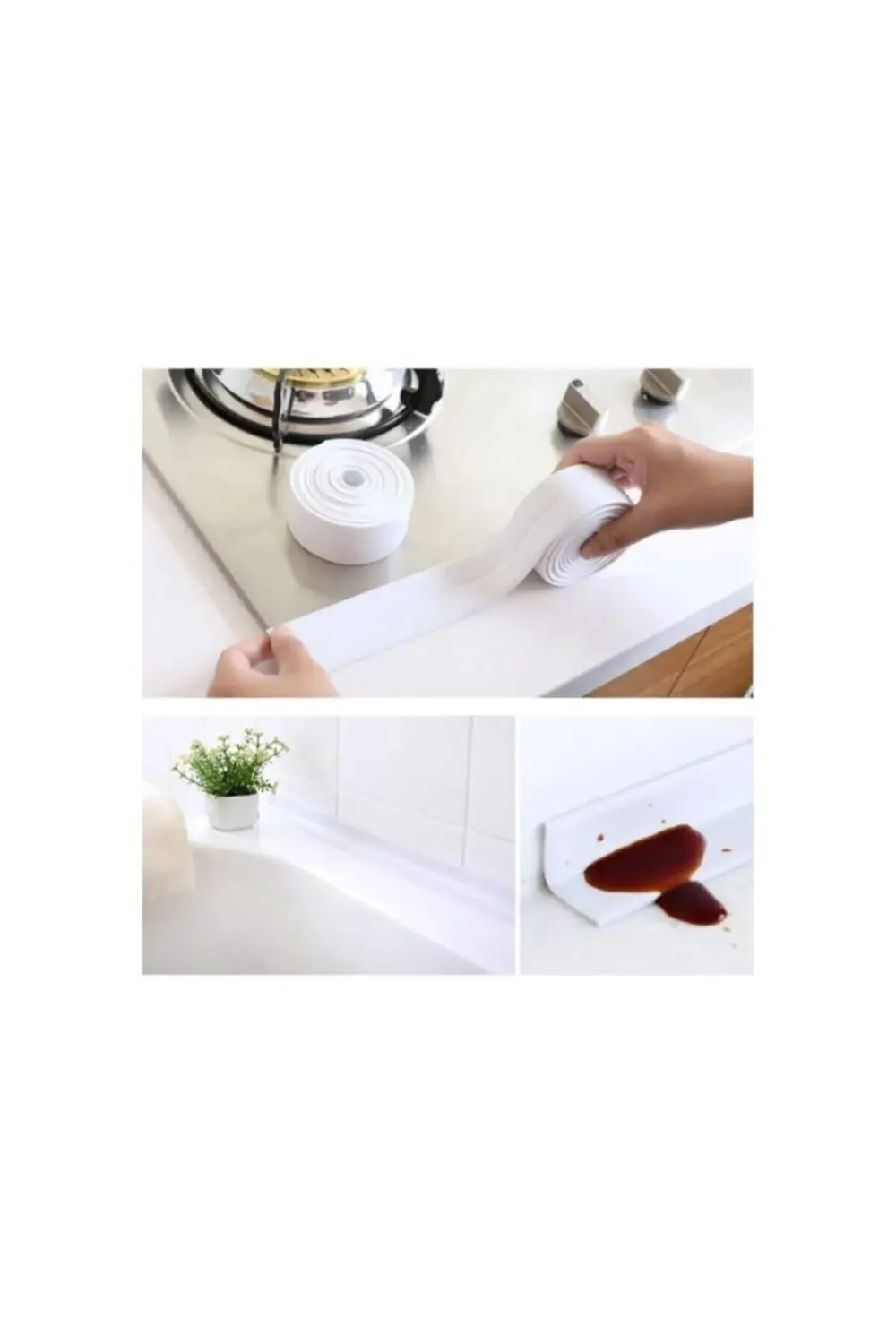 5 Adet Su Sızdırmaz Geçirmez Bant Lavabo Küvet Kenar Bandı Küvet