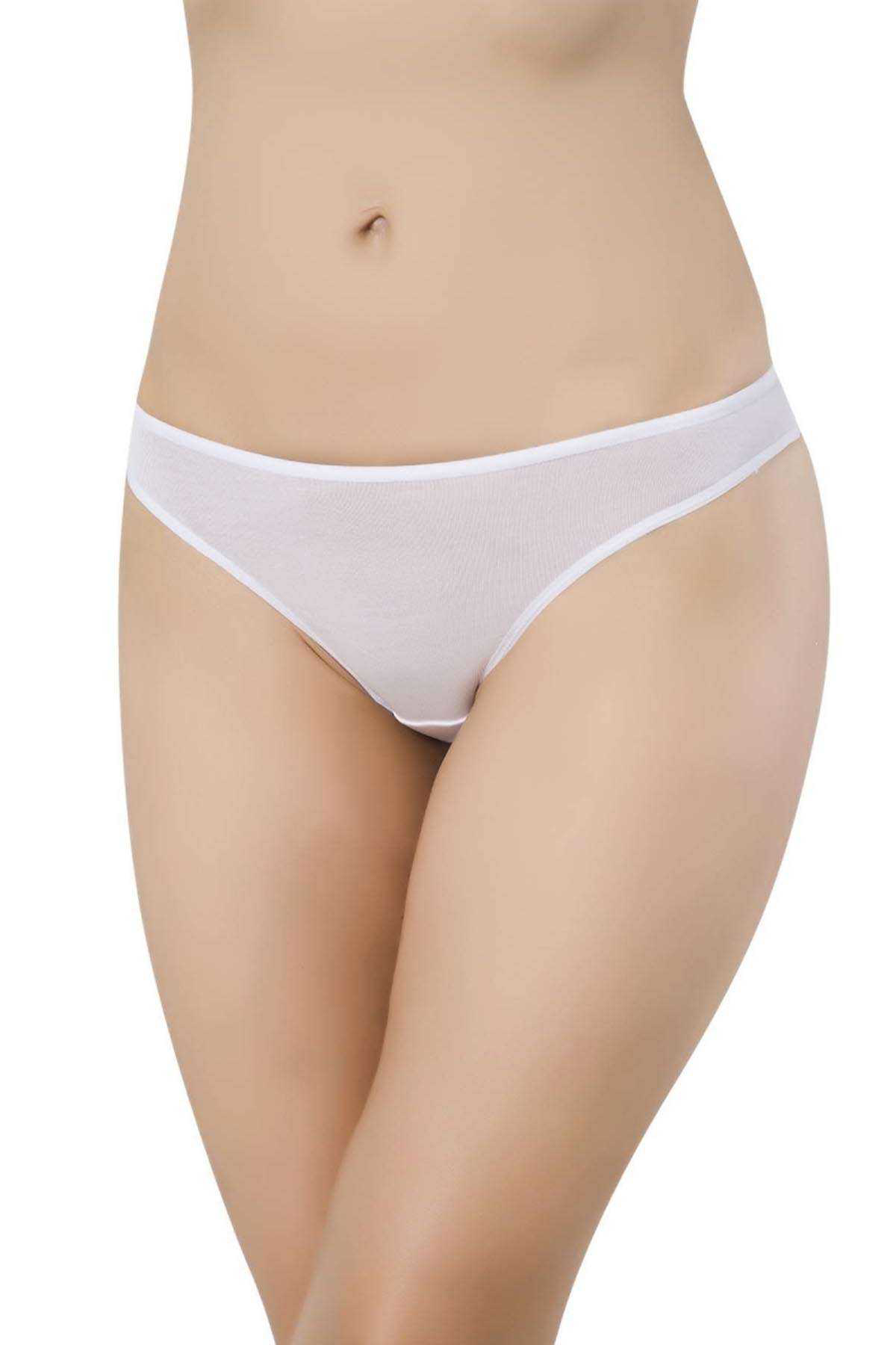 5 adet Süper Eko Set Likralı Kadın Slip Külot Siyah Ten Gri Beyaz
