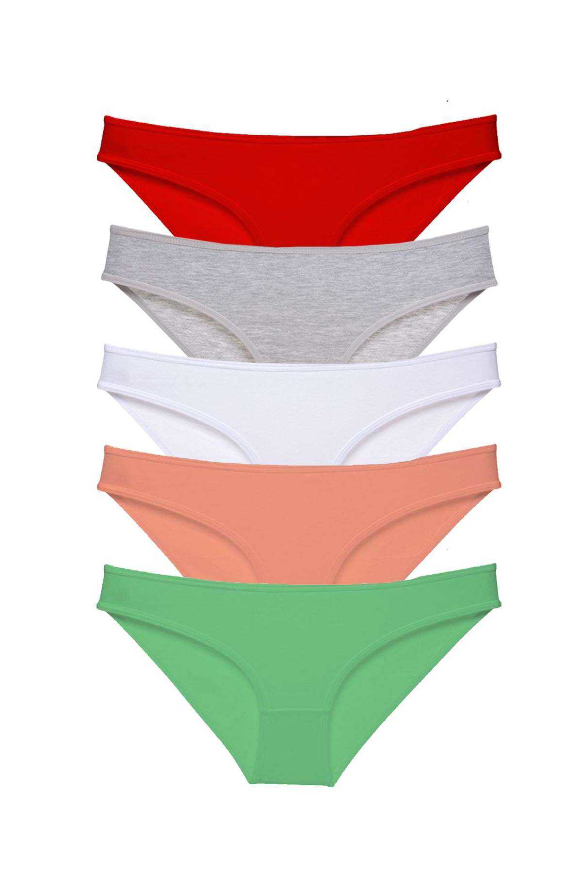 Just Cheap Store 5 Adet Süper Eko Set Likrali Kadin Slip Külot 518