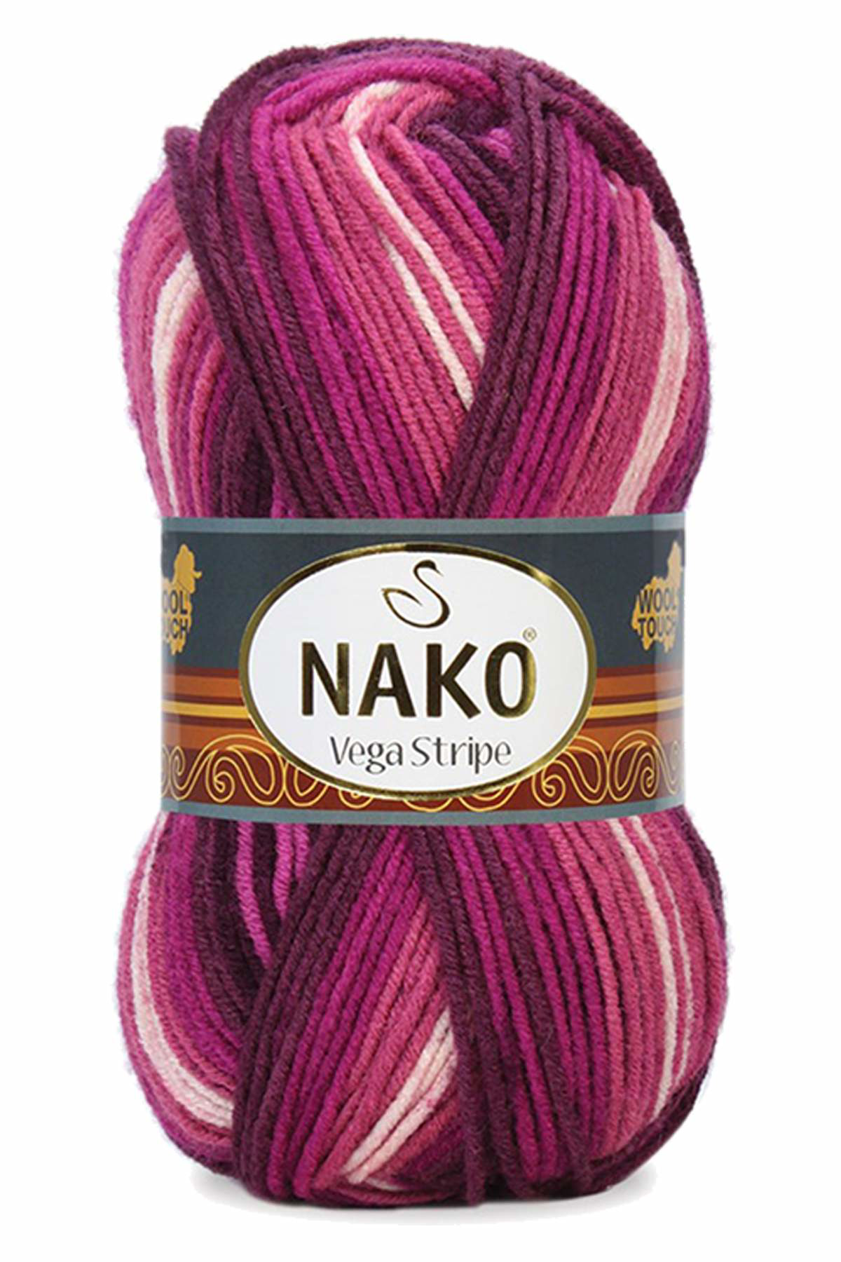 Just Cheap Store 5 Adet Vega Stripe Premium Akrilik El Örgü İpi Yünü No: 82413