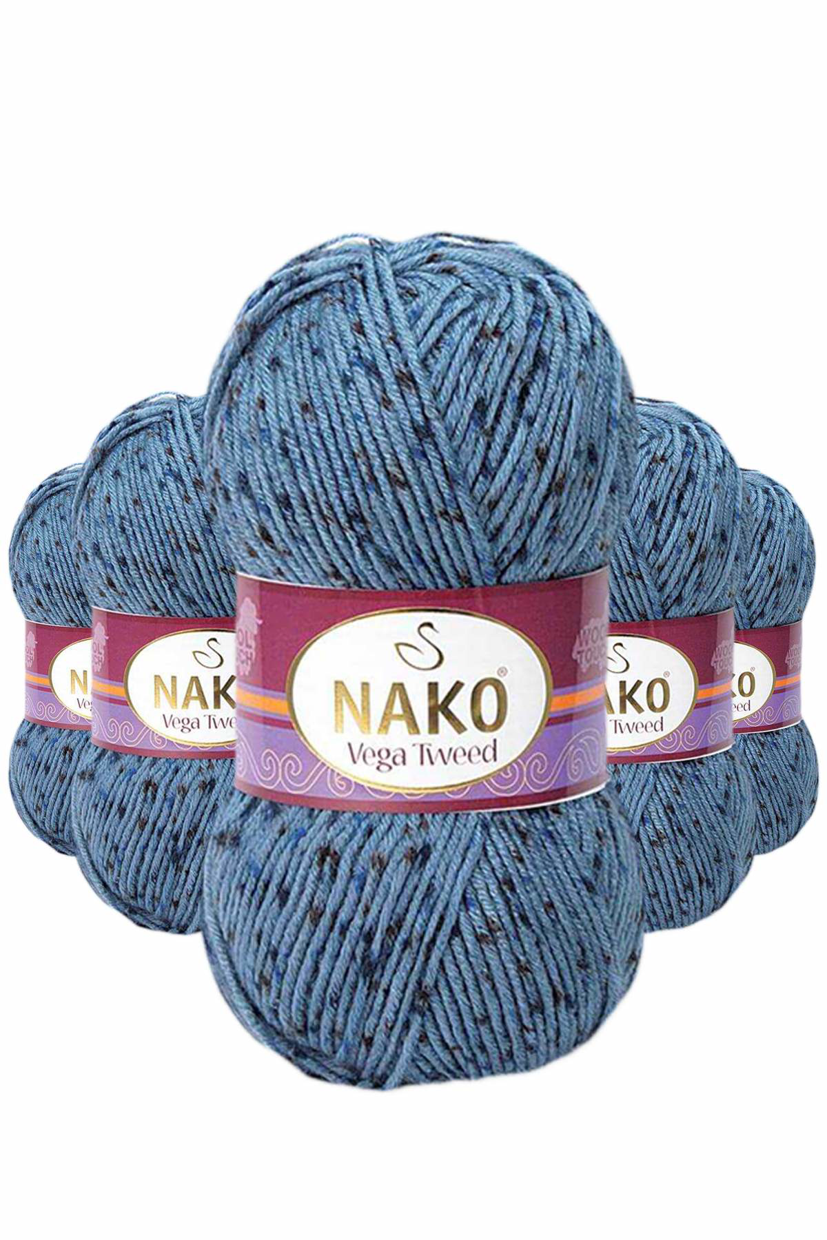 Just Cheap Store 5 Adet Vega Tweed Premium Akrilik El Örgü İpi Yünü No: 31764