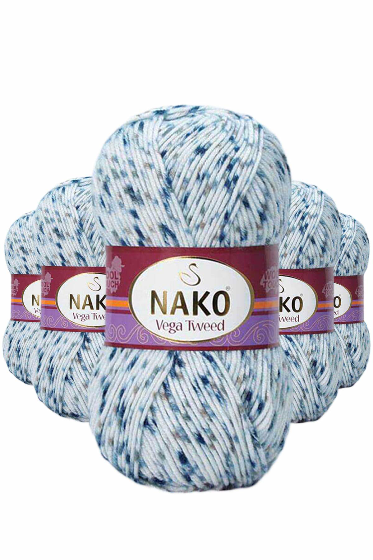 Just Cheap Store 5 Adet Vega Tweed Premium Akrilik El Örgü İpi Yünü No: 31924