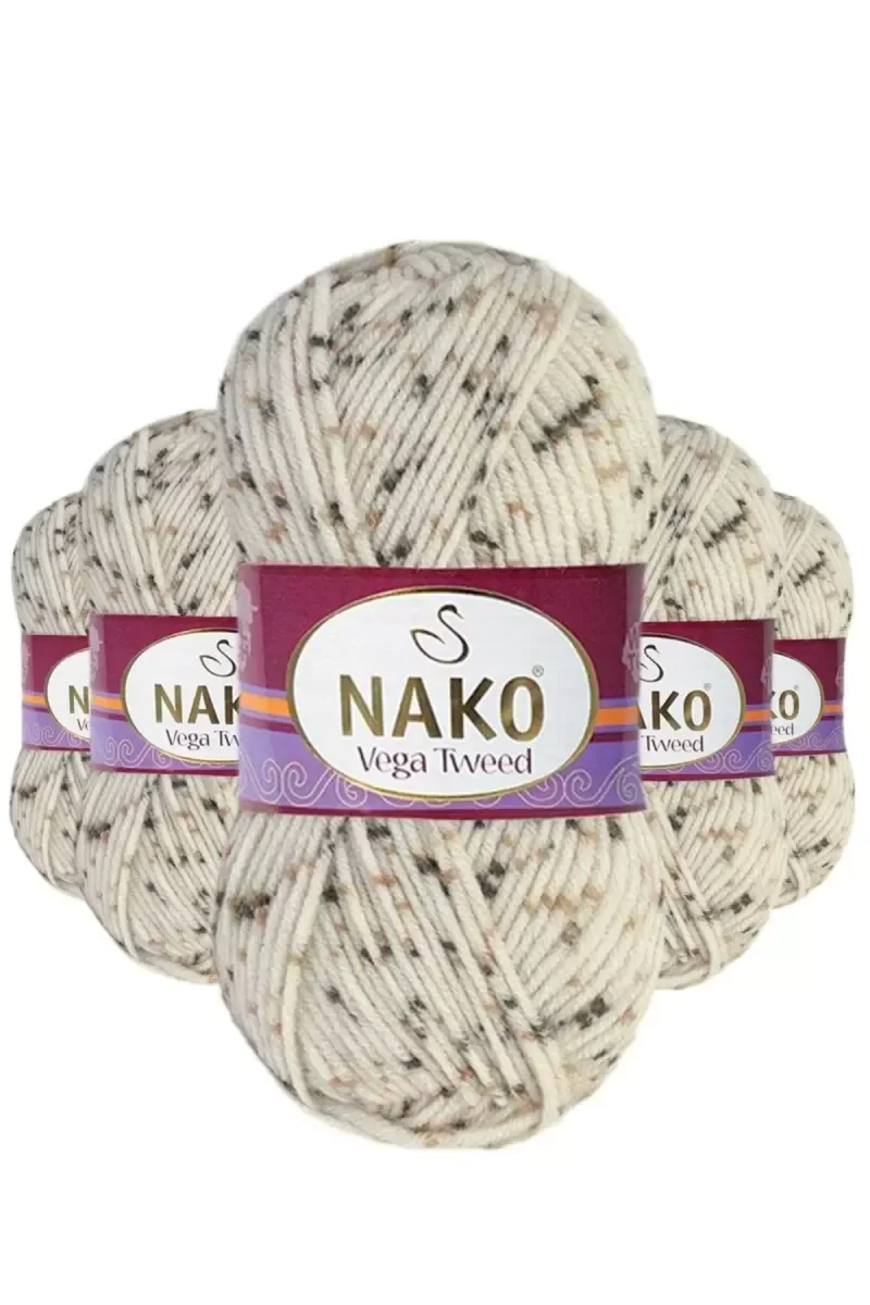 5 Adet Vega Tweed Premium Akrilik El Örgü İpi Yünü No: 35017 5 Adet Vega Tweed Premium Akrilik El Örgü İpi Yünü No: 35017