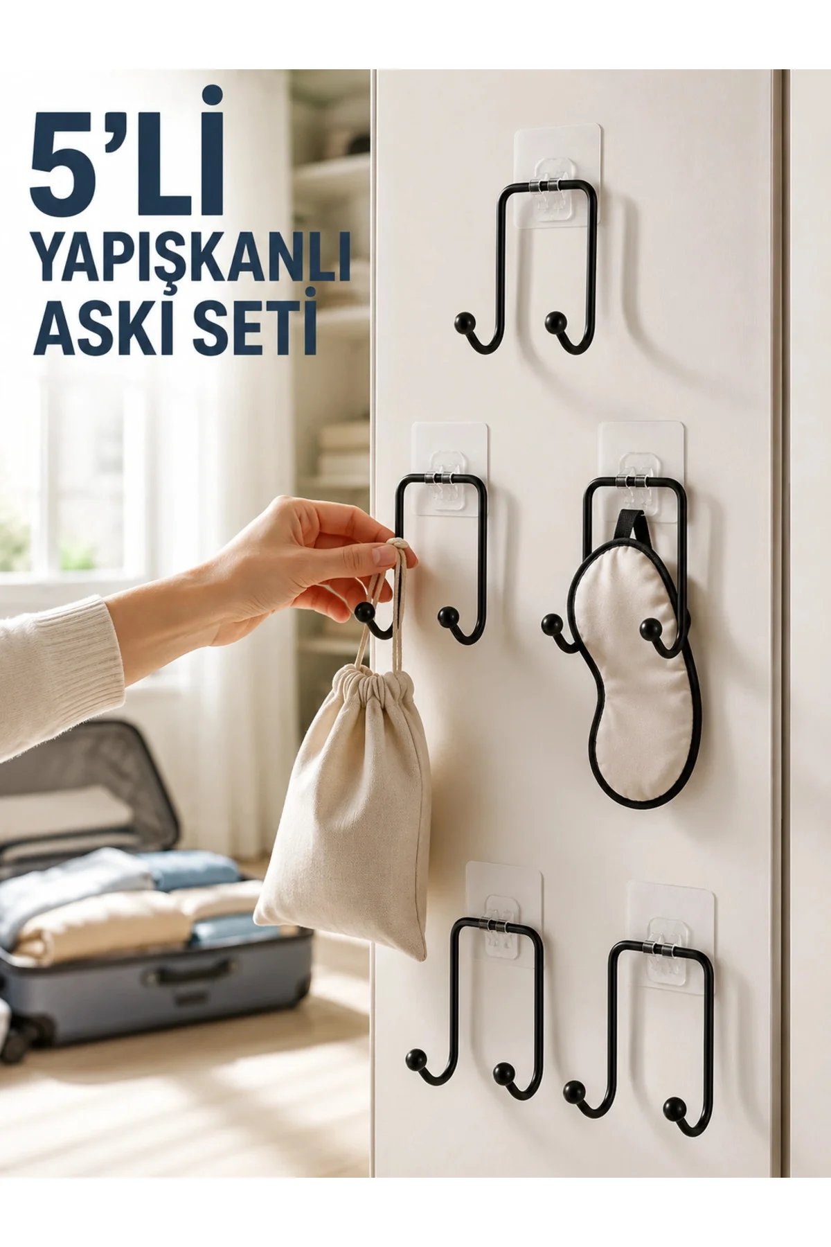 5 Adet Yapışkanlı Askı Çok Amaçlı Mutfak Banyo Düzenleyici Askılık 5 Adet Yapışkanlı Askı Çok Amaçlı Mutfak Banyo Düzenleyici Askılık