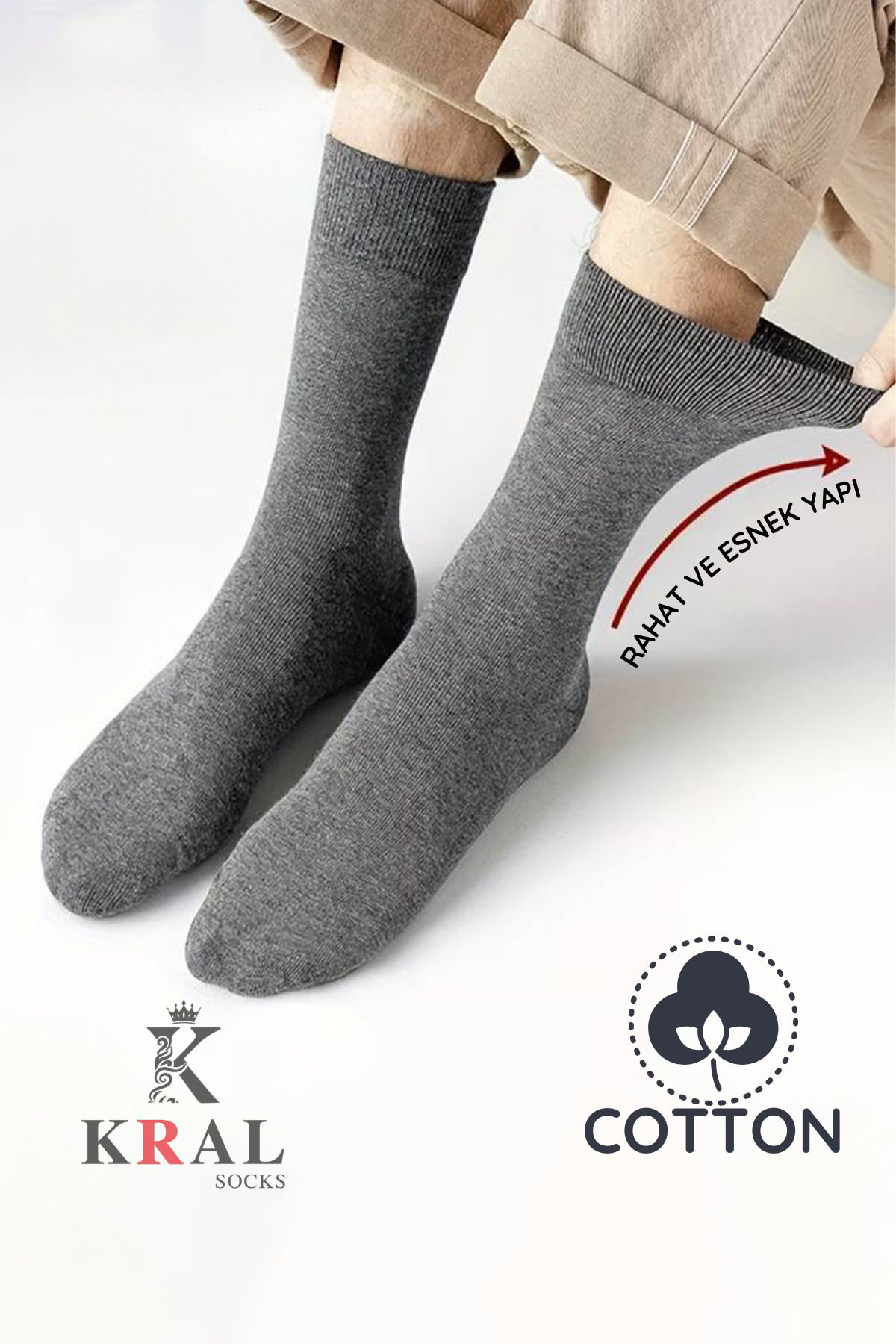 Kral Socks 5 Adet Yazlik Penye Erkek Orta Uzun Çorap Parfümlü