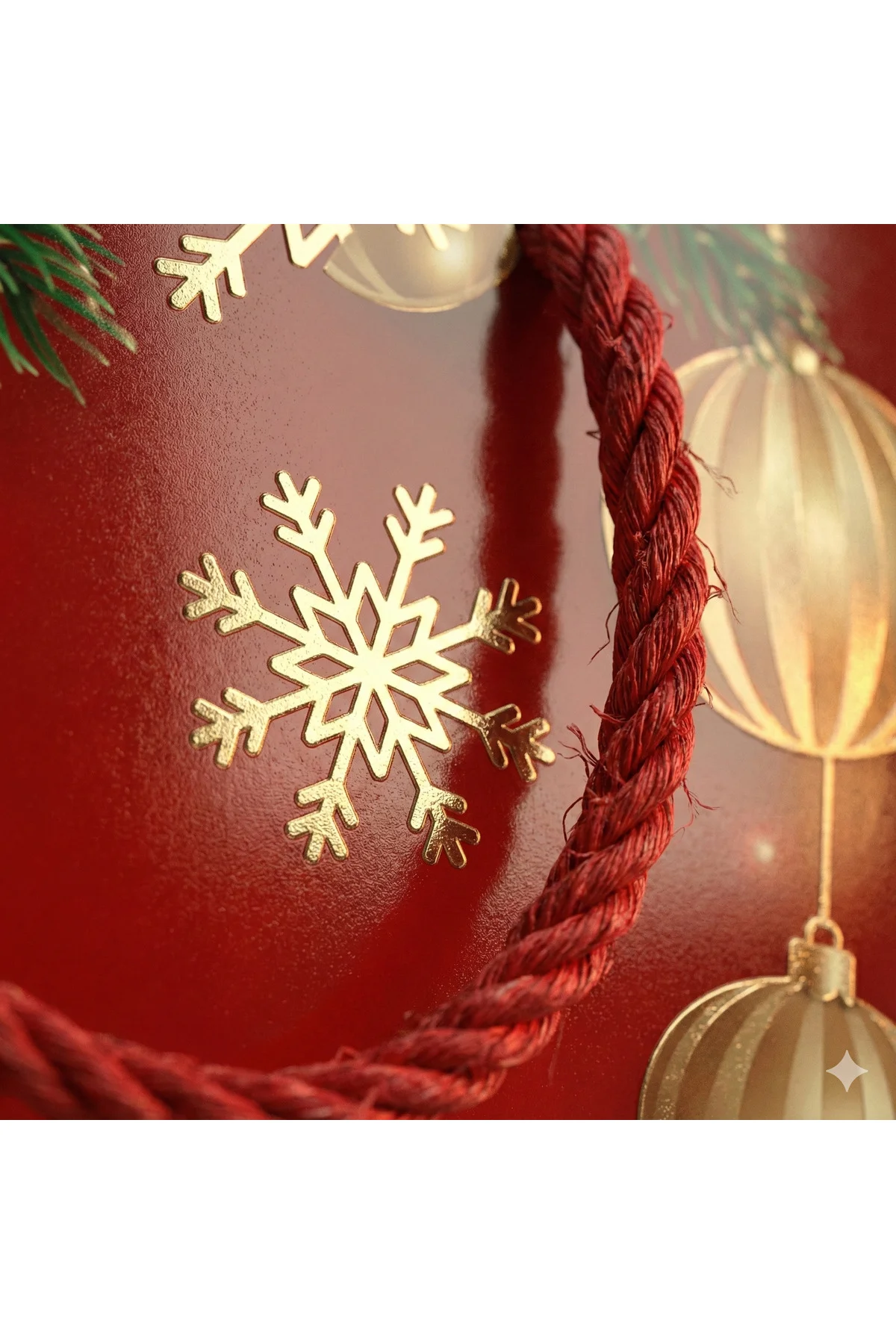 5 Adet Yılbaşı Hediye Çantası 25x30 cm - Kırmızı Desenli Ekonomik