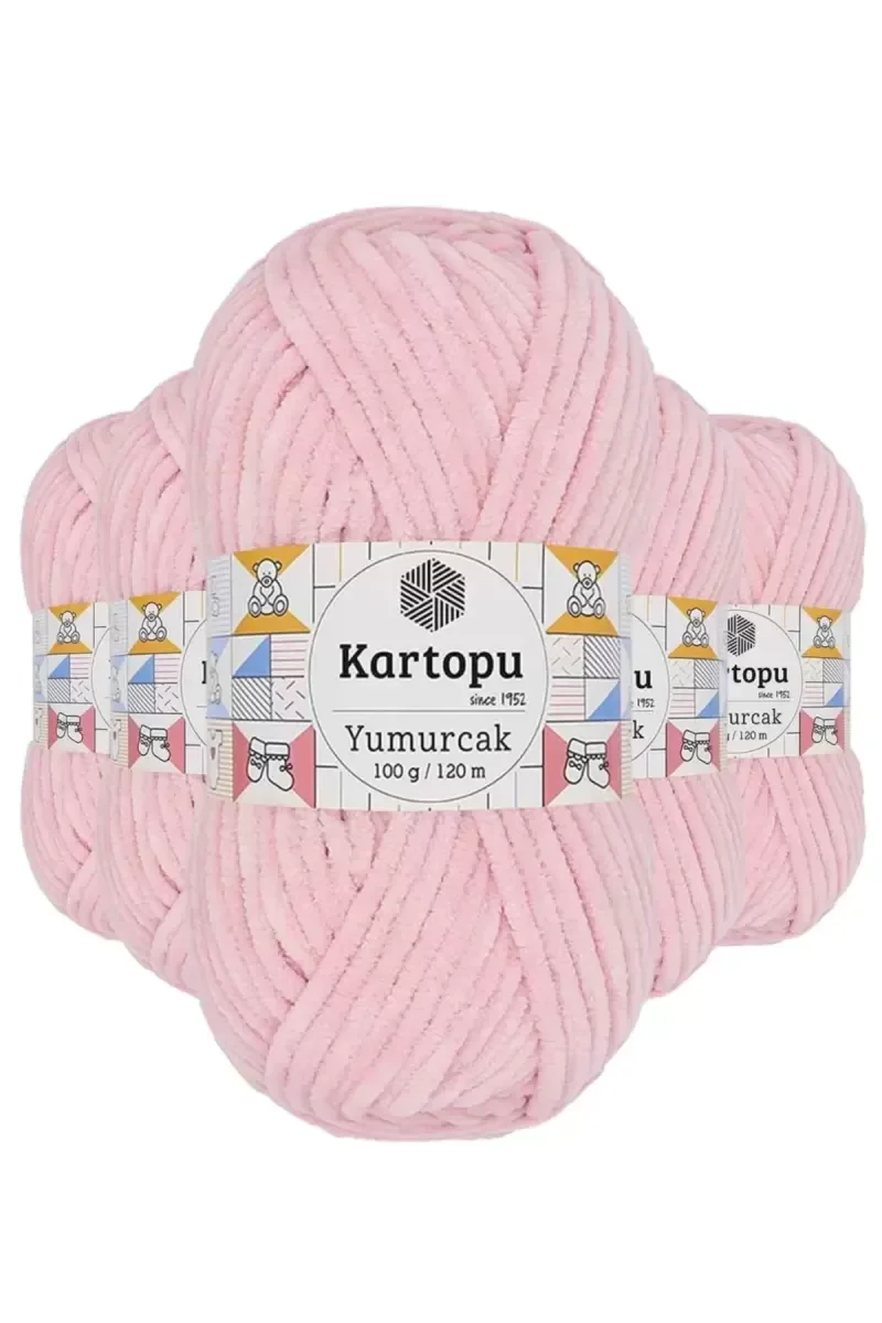 5 Adet Yumurcak Kadife El Örgü İpi Bebe Pembe K768 5 Adet Yumurcak Kadife El Örgü İpi Bebe Pembe K768