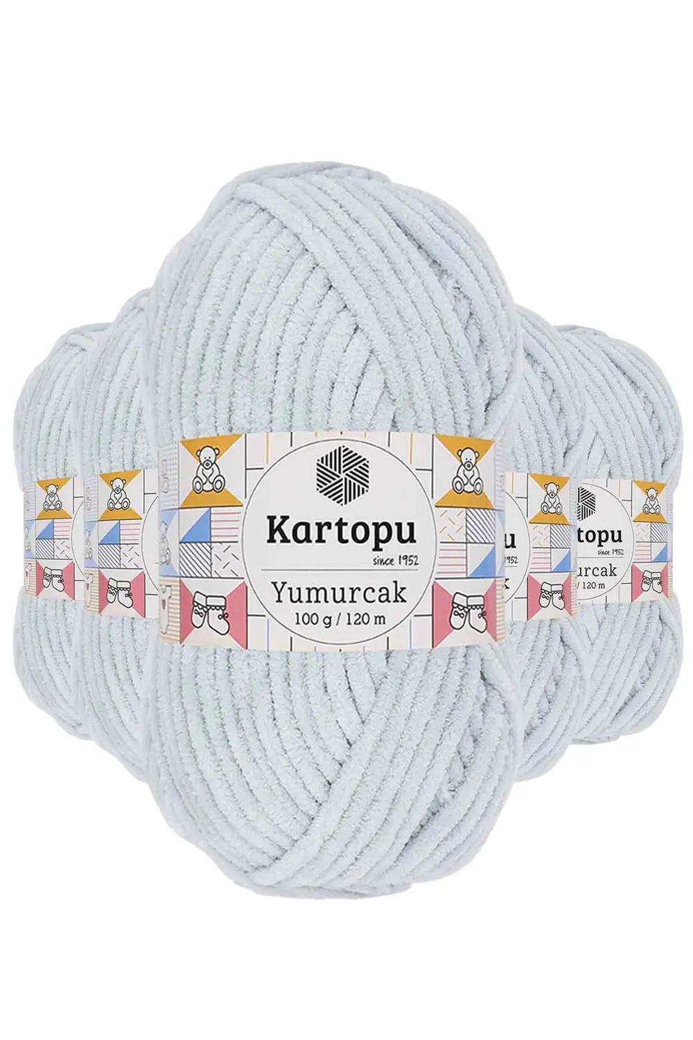 5 Adet Yumurcak Kadife El Örgü İpi Açık Gri K919 5 Adet Yumurcak Kadife El Örgü İpi Açık Gri K919