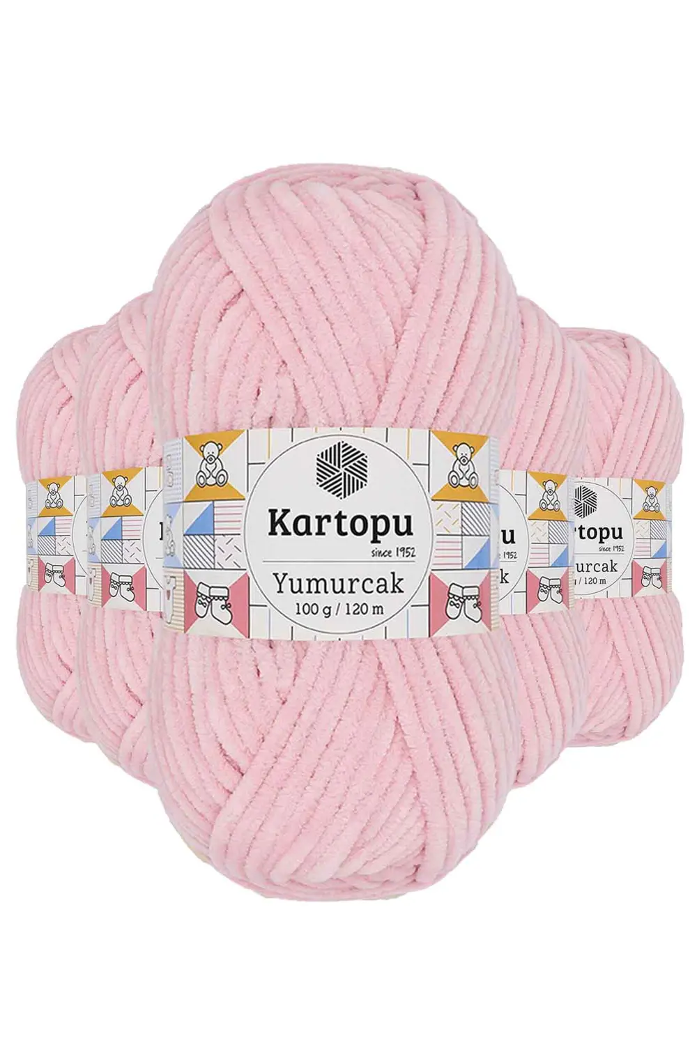 5 Adet Yumurcak Kadife El Örgü İpi Bebe Pembe K768 5 Adet Yumurcak Kadife El Örgü İpi Bebe Pembe K768