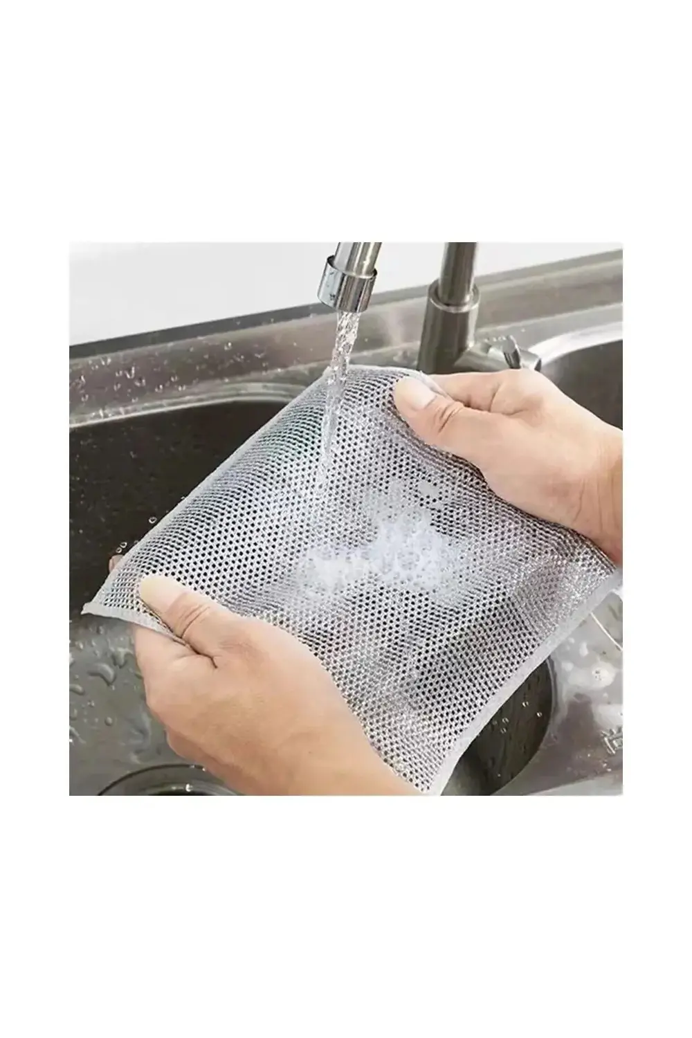 (5 Adet) Zor Kir Bezi, Inox Telli Bulaşık Bezi, Mutfak ve Banyo B