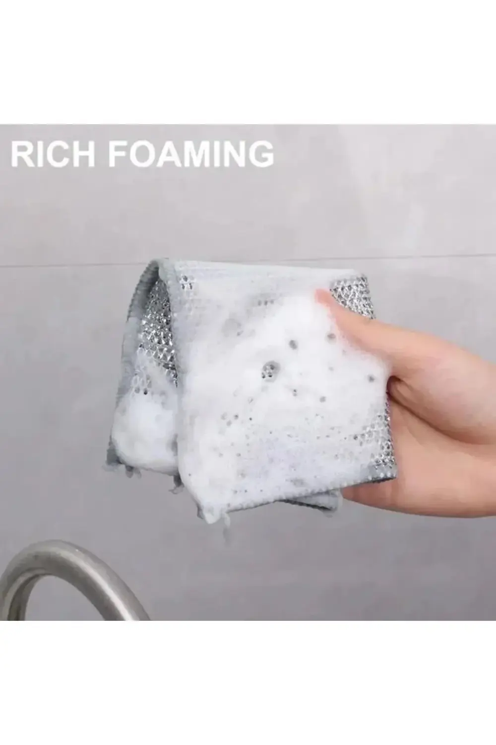 ( 5 Adet ) Zor Kir Bezi, Inox Telli Bulaşık Bezi, Mutfak Banyo Be