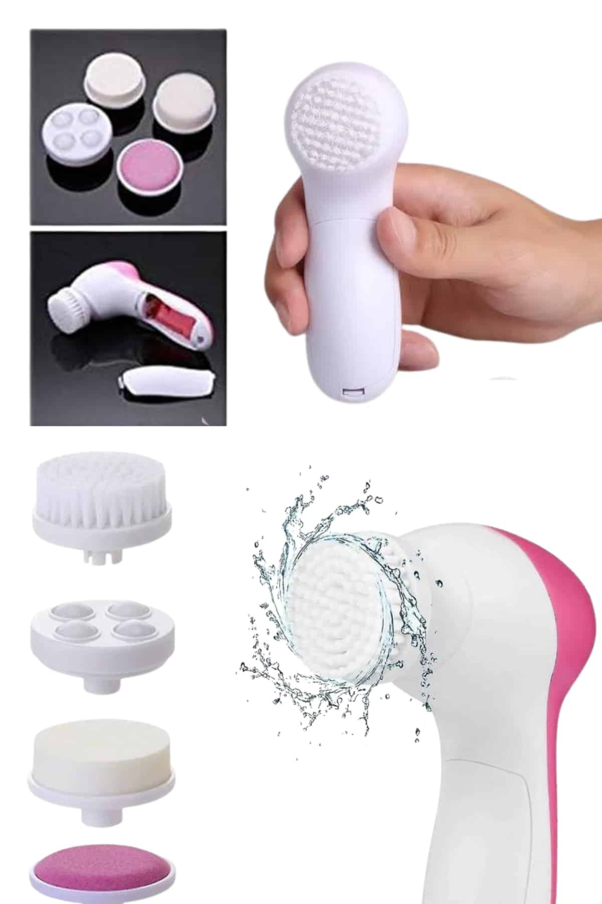 5 Başlıklı Cilt Temizleme Cihazı Ultra Kaliteli Yumuşak Kırşıklık