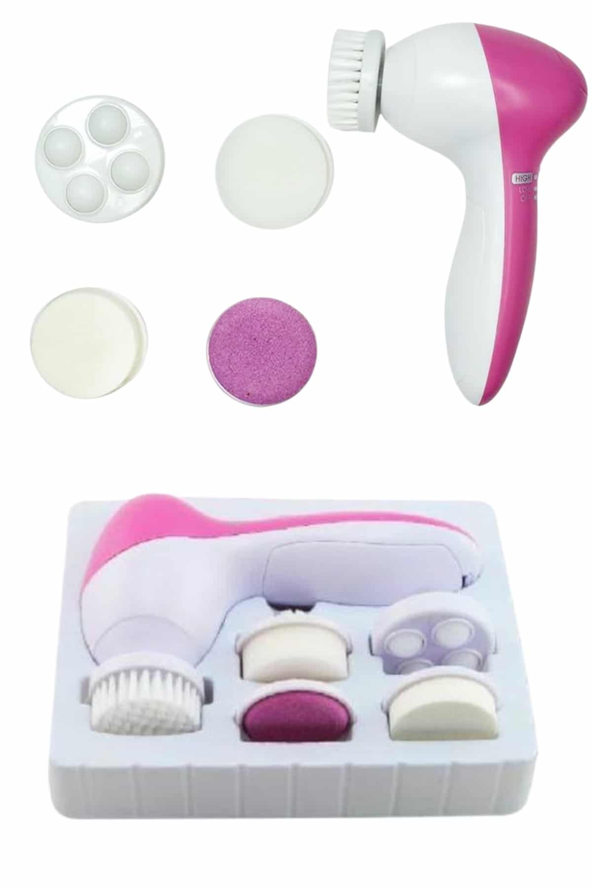 5 Başlıklı Cilt Temizleme Cihazı Ultra Kaliteli Yumuşak Kırşıklık