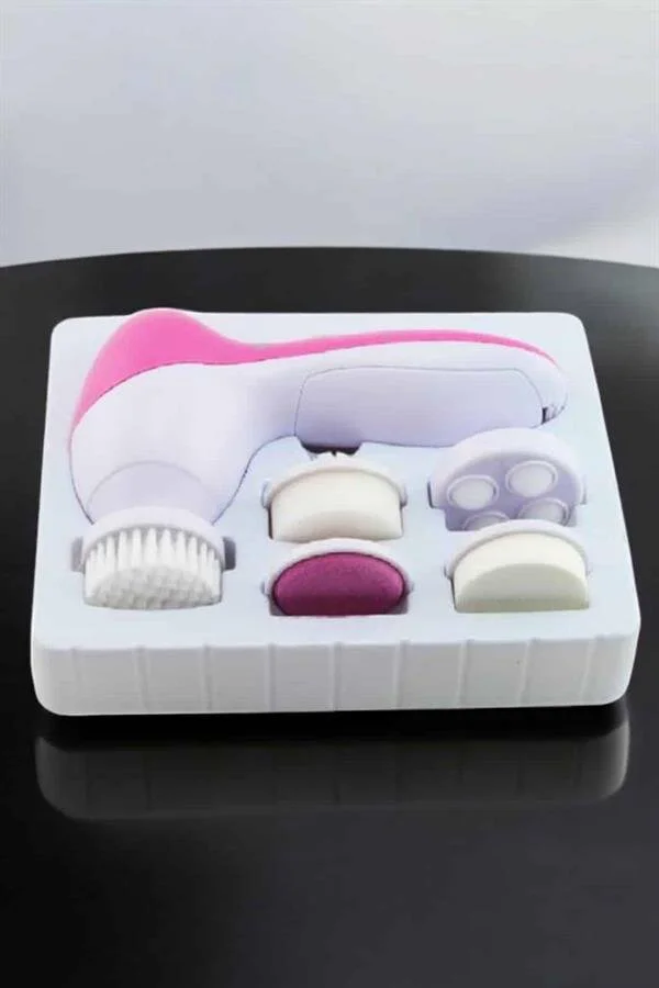 5 Başlıklı Taşınabilir Yüz Temizleme Cihazı - Masaj, Peeling ve Tonlama Makinesi